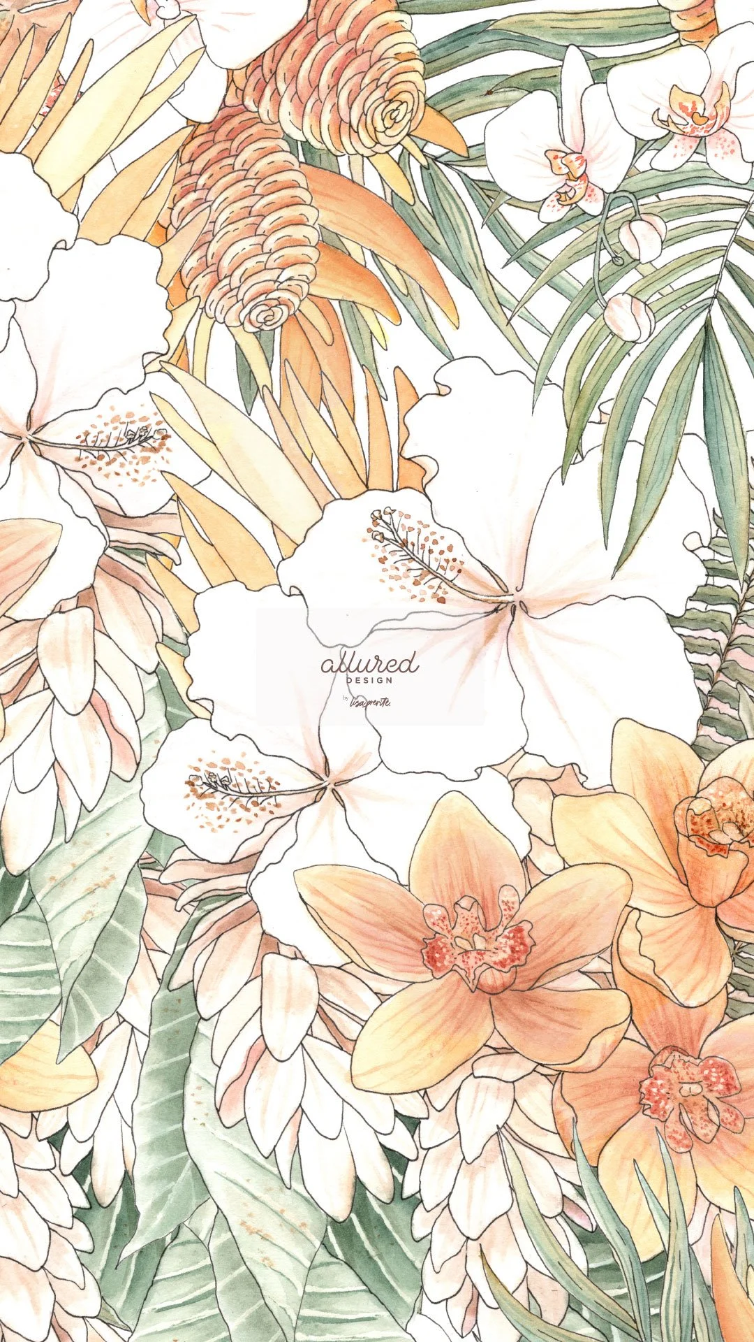 Resort Mango Coastline Pattern