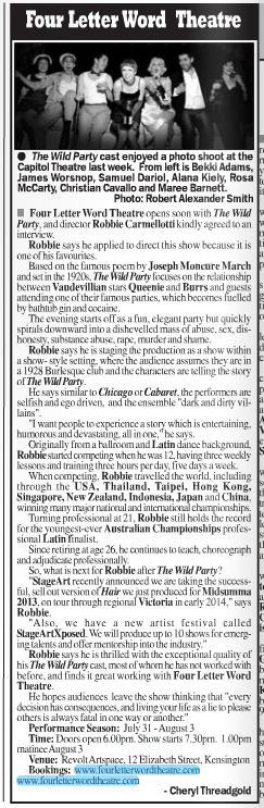 The Wild Party in the Melbourne Observer.