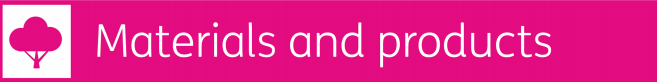 Using materials from sustainable sources and promoting products which help people reduce consumption.