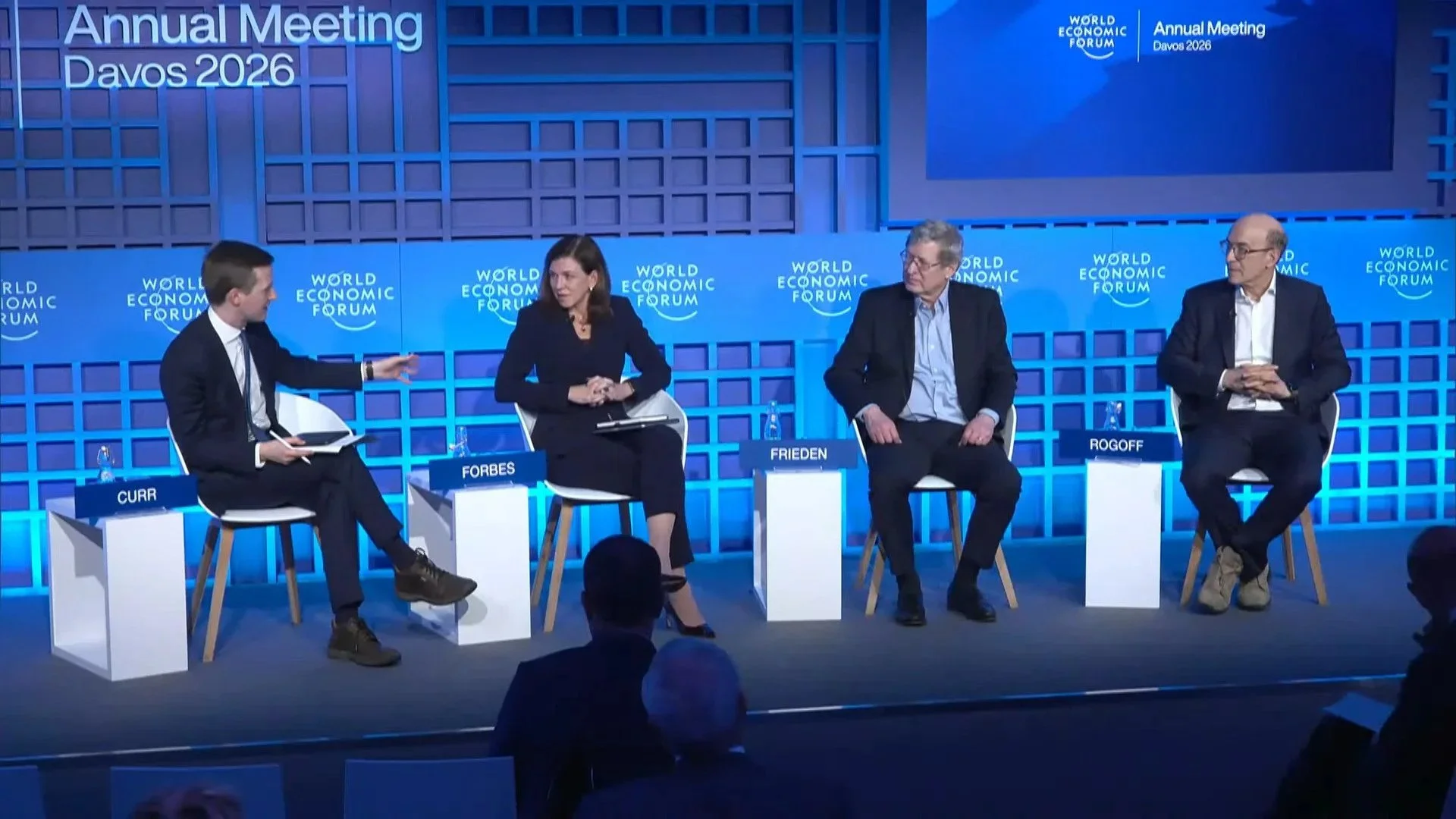  Moderating at Davos 