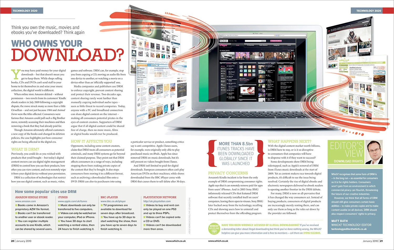 A Which? magazine feature spread