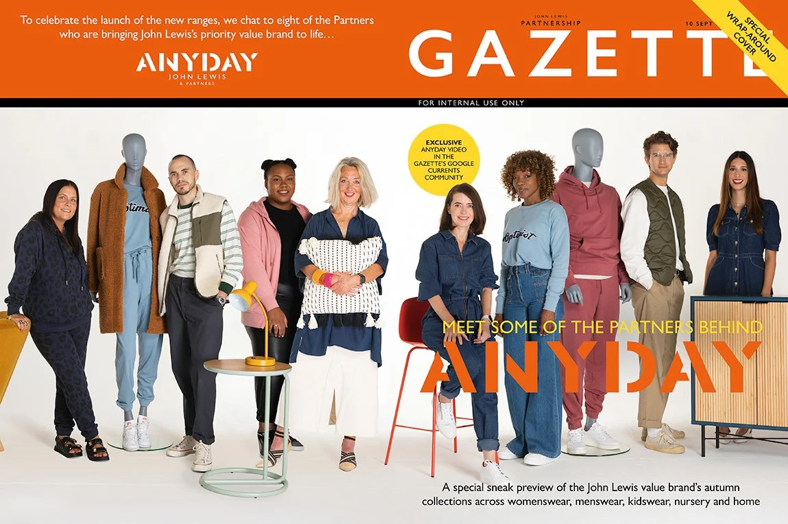 A Gazette wrap magazine cover about the John Lewis ANYDAY range