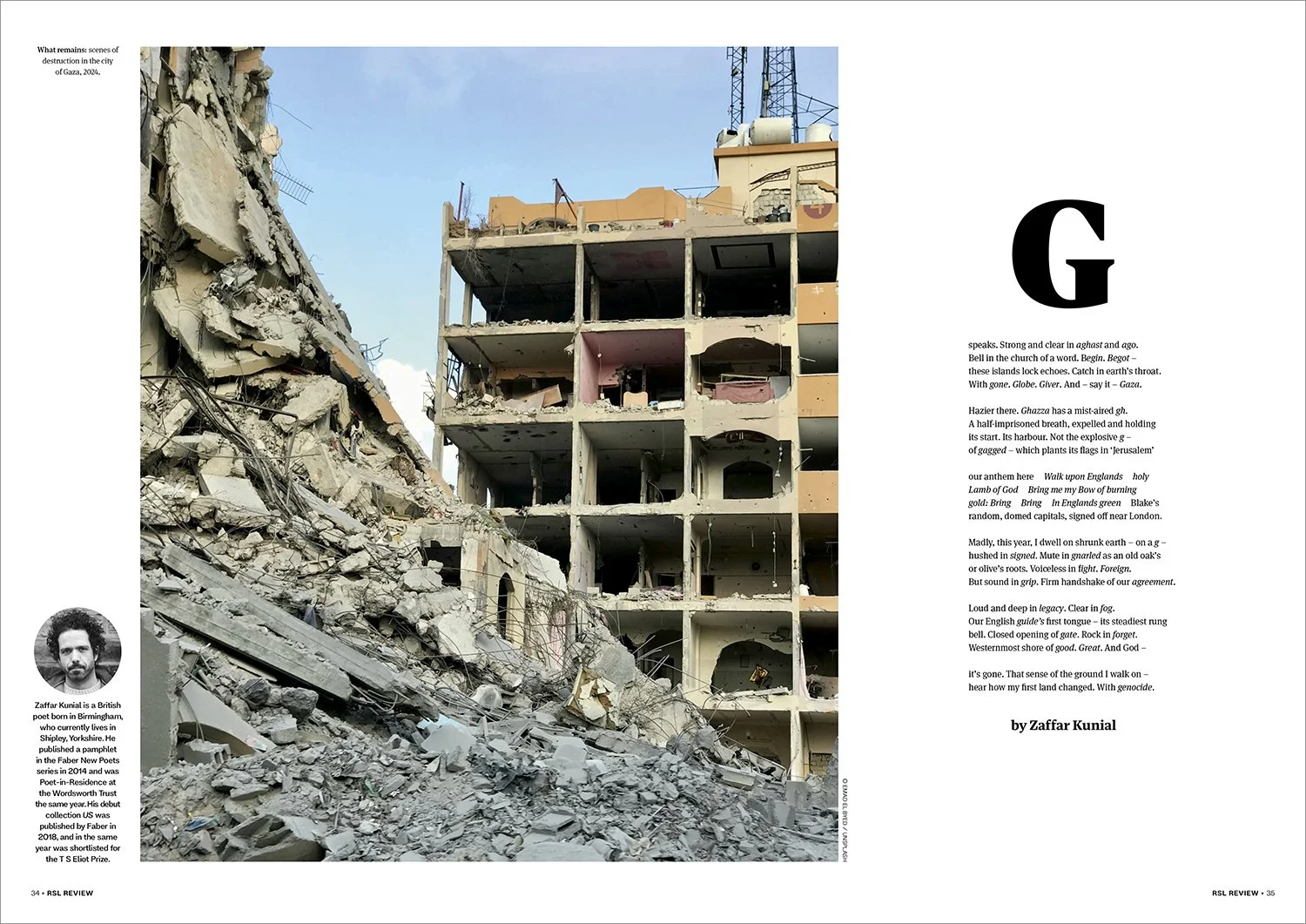 The Royal Society of Literature Review 2025, an editorial spread