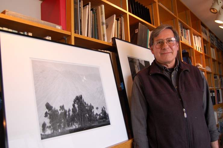 Ron at the Worcester Art Museum with his collection, 2012