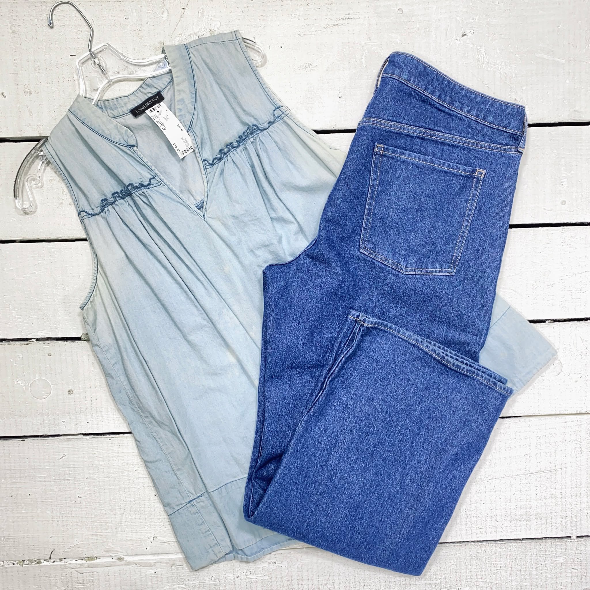 Shell Size 3X, $10.95
Jeans Size 14, $14.95