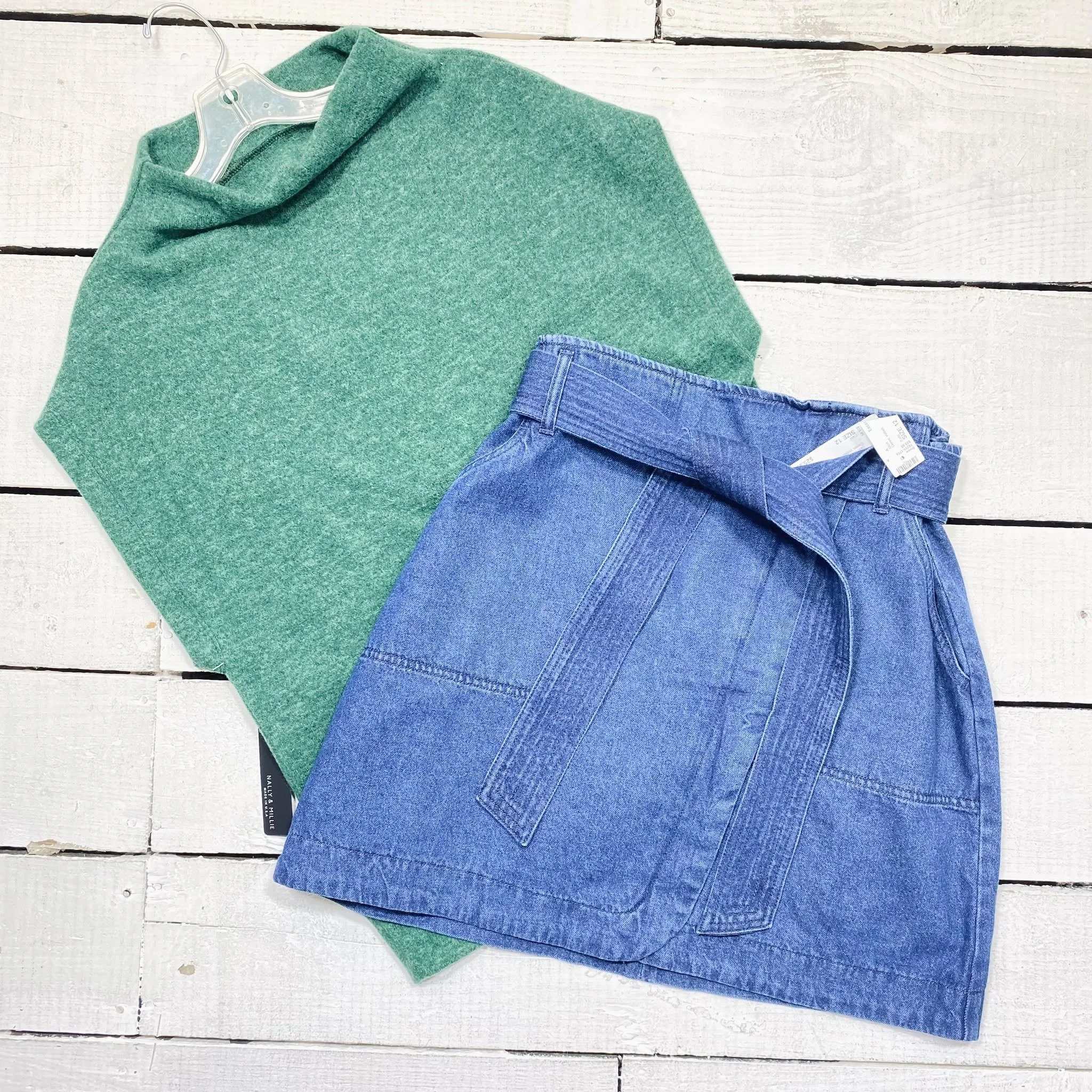 Nally &amp; Millie Top Size S, $15.95
Cabi Skirt Size 12, $25.95