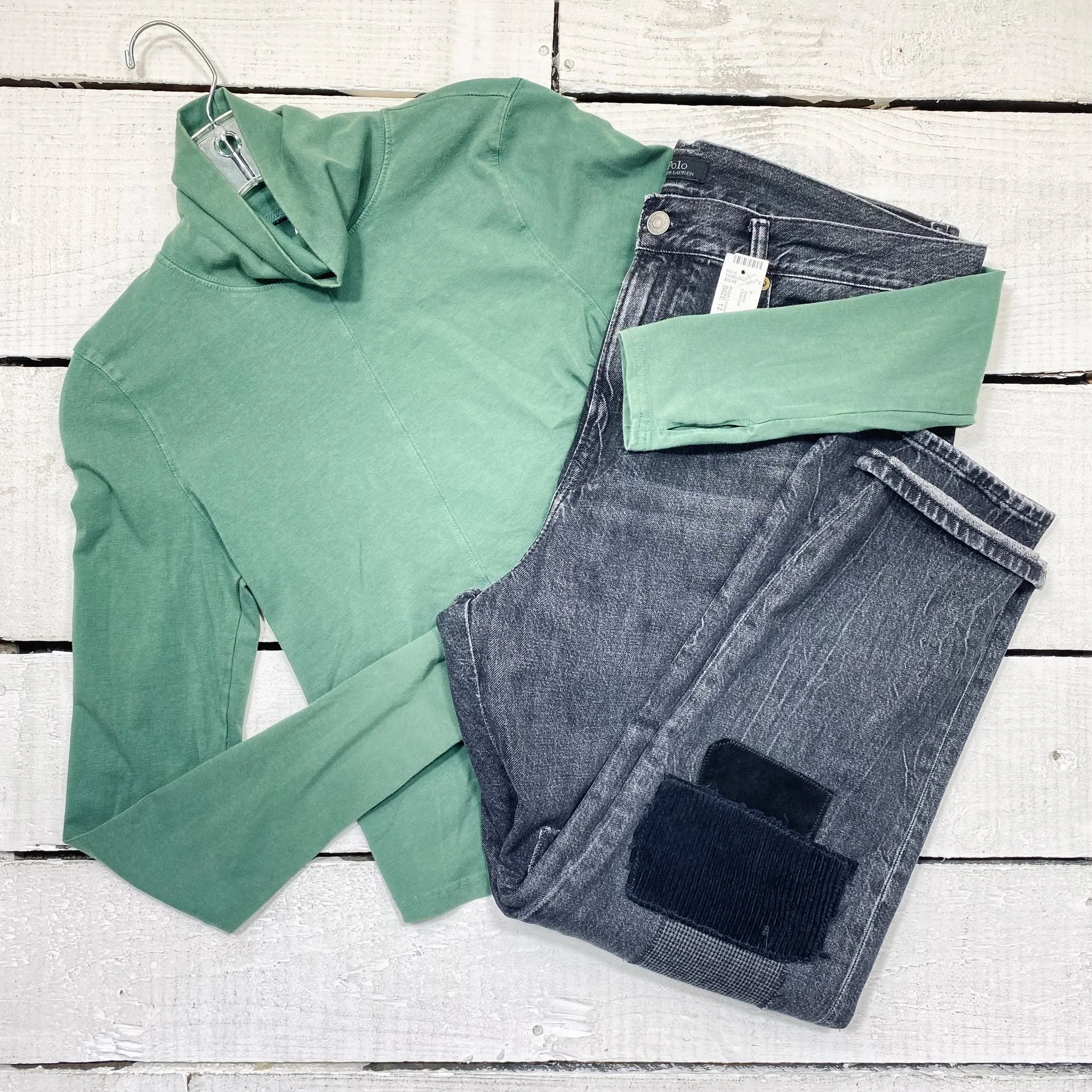 Free People Top Size M, $12.95
Ralph Lauren Jeans Size 12, $35.95