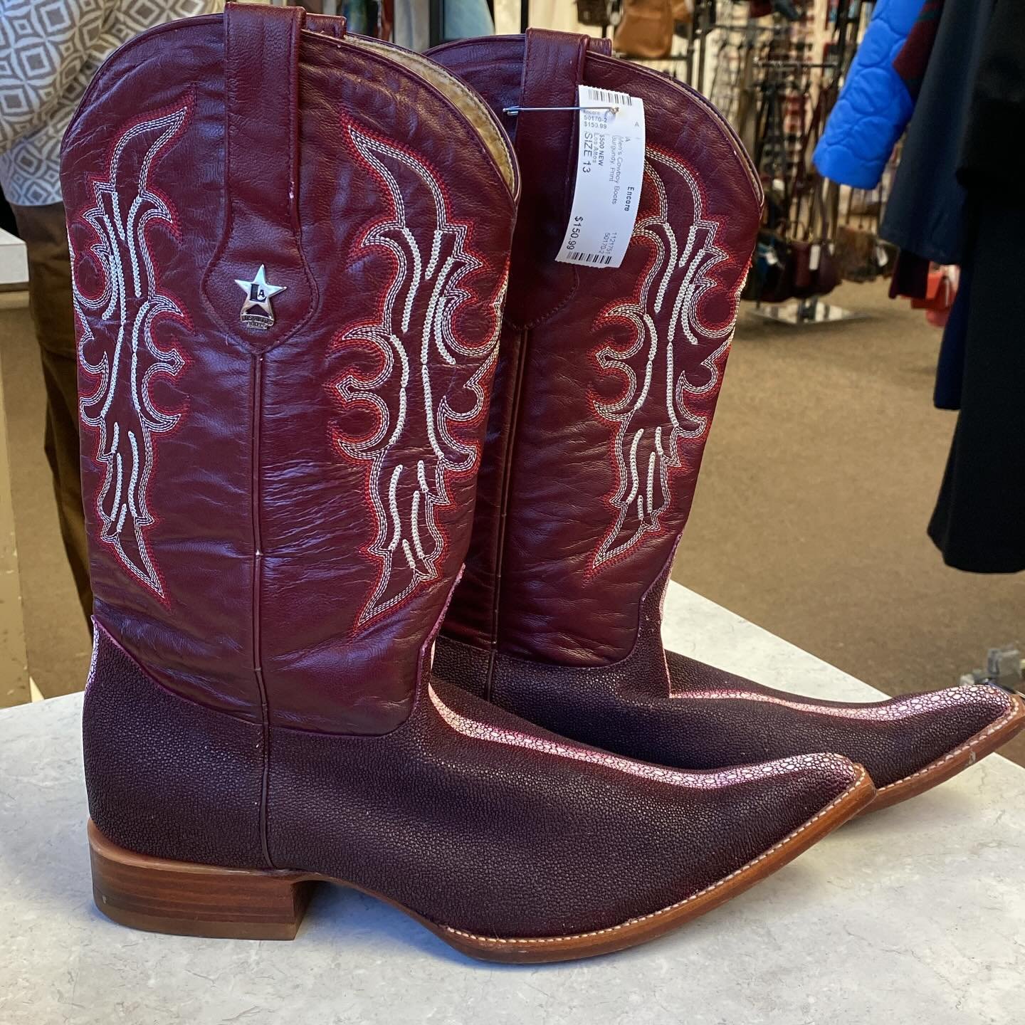Mens Cowboy Boots Los Altos Size 13, Originally $500, our price $150.99!