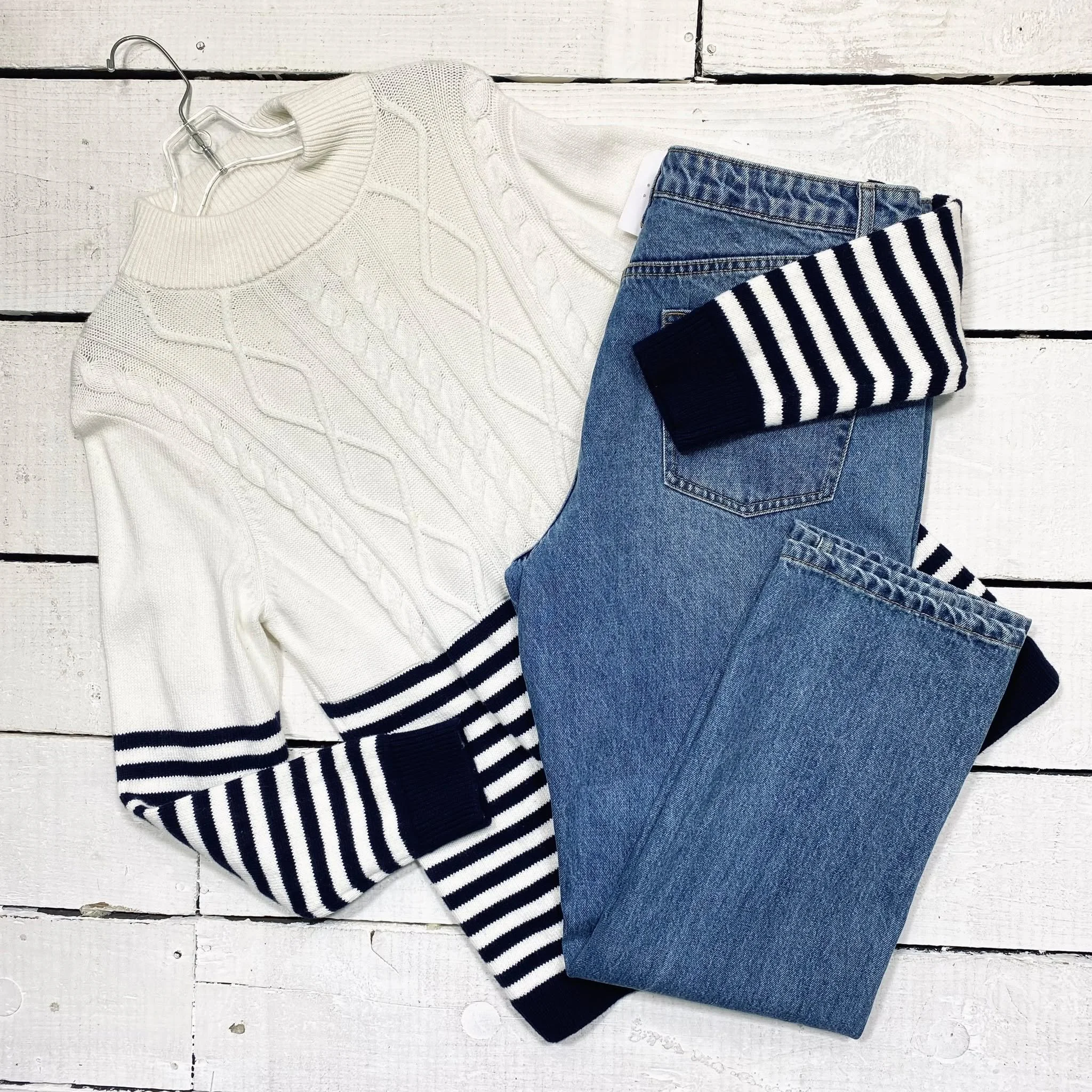 Talbots Sweater Size XL, $15.95
Future Collective Jeans Size 14, $12.95