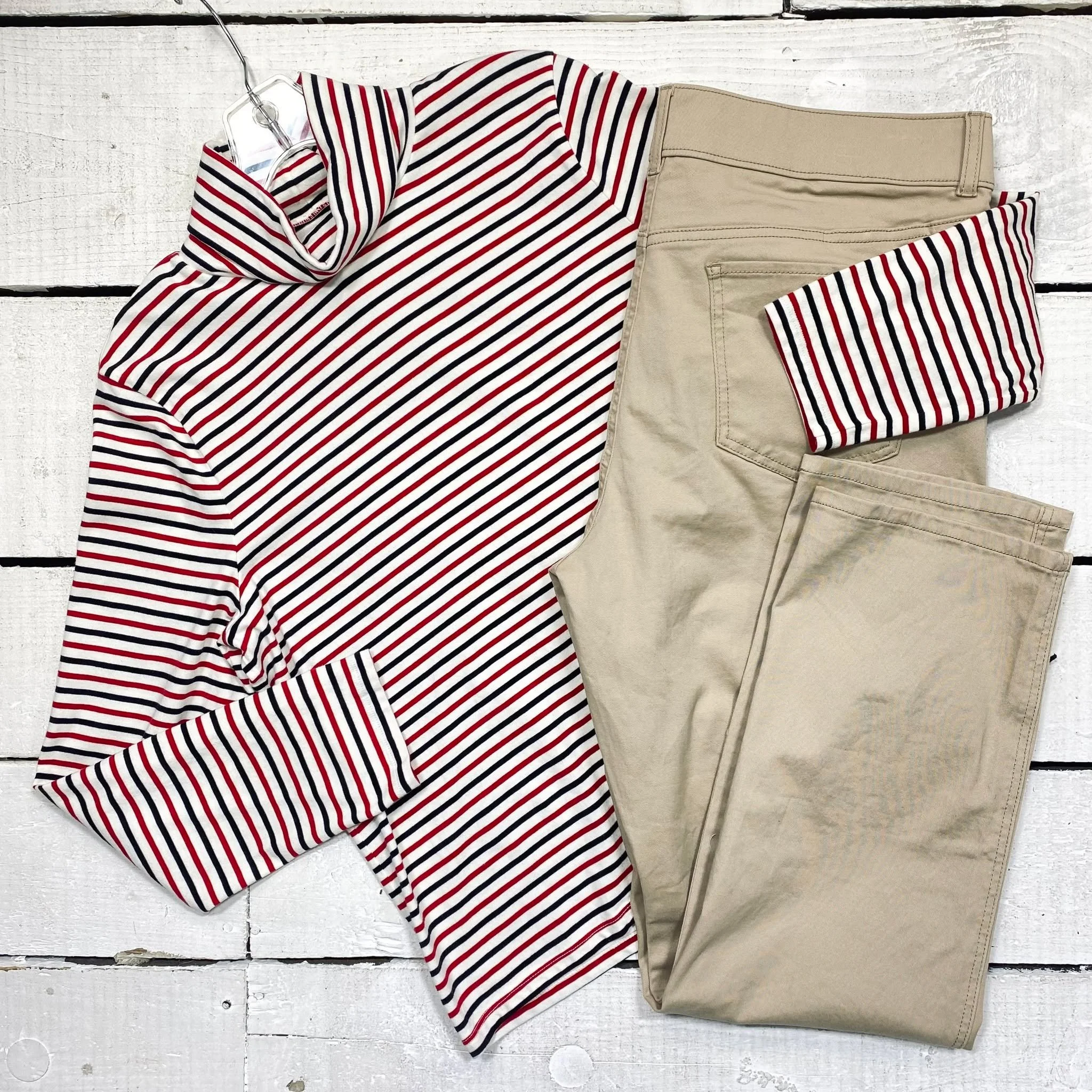 Talbots Turtleneck Size XLP, $10.95
Gloria Vanderbilt Pants Size 16, $14.95