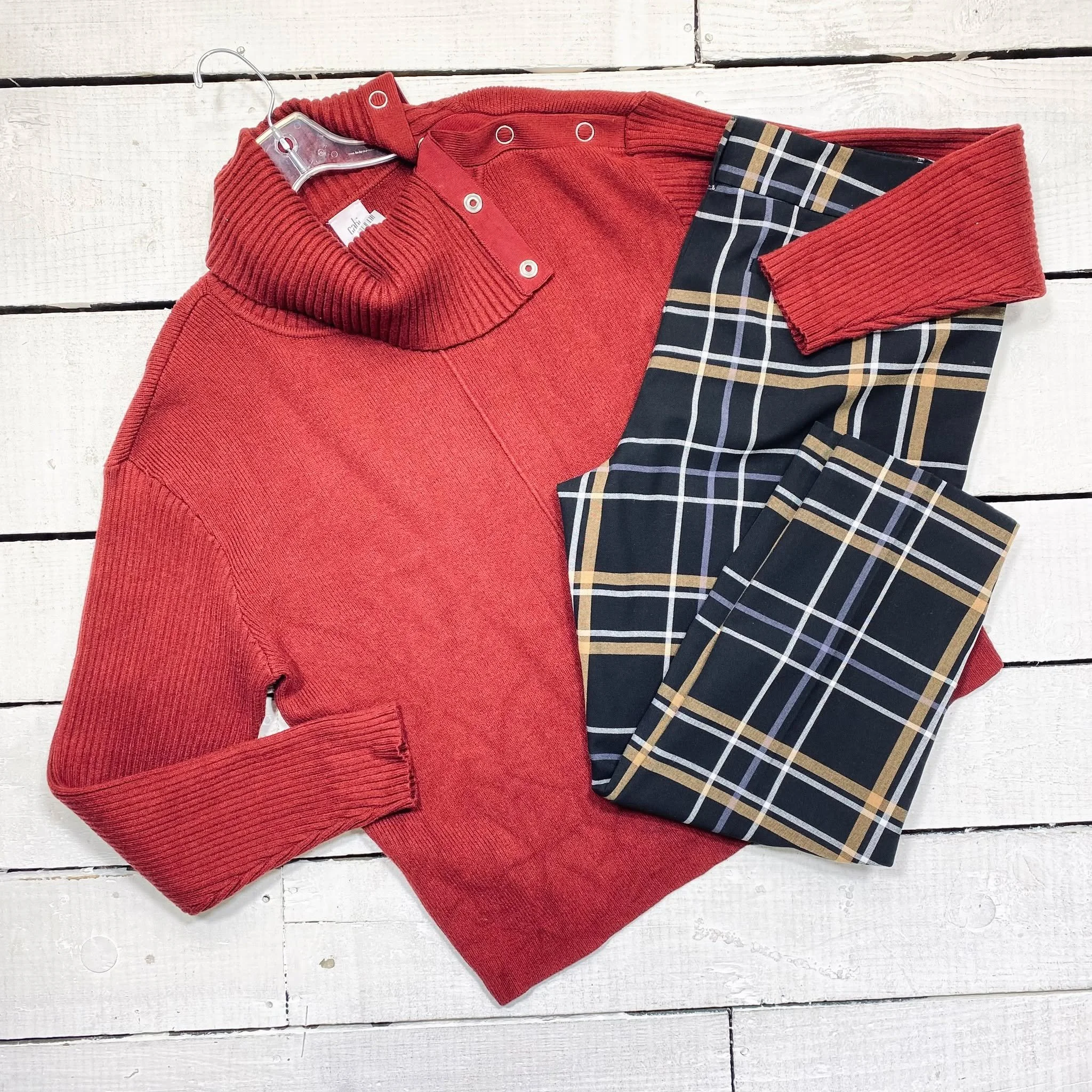 Cabi Sweater Size XL, $14.95
Loft Pants Size 16, $12.95