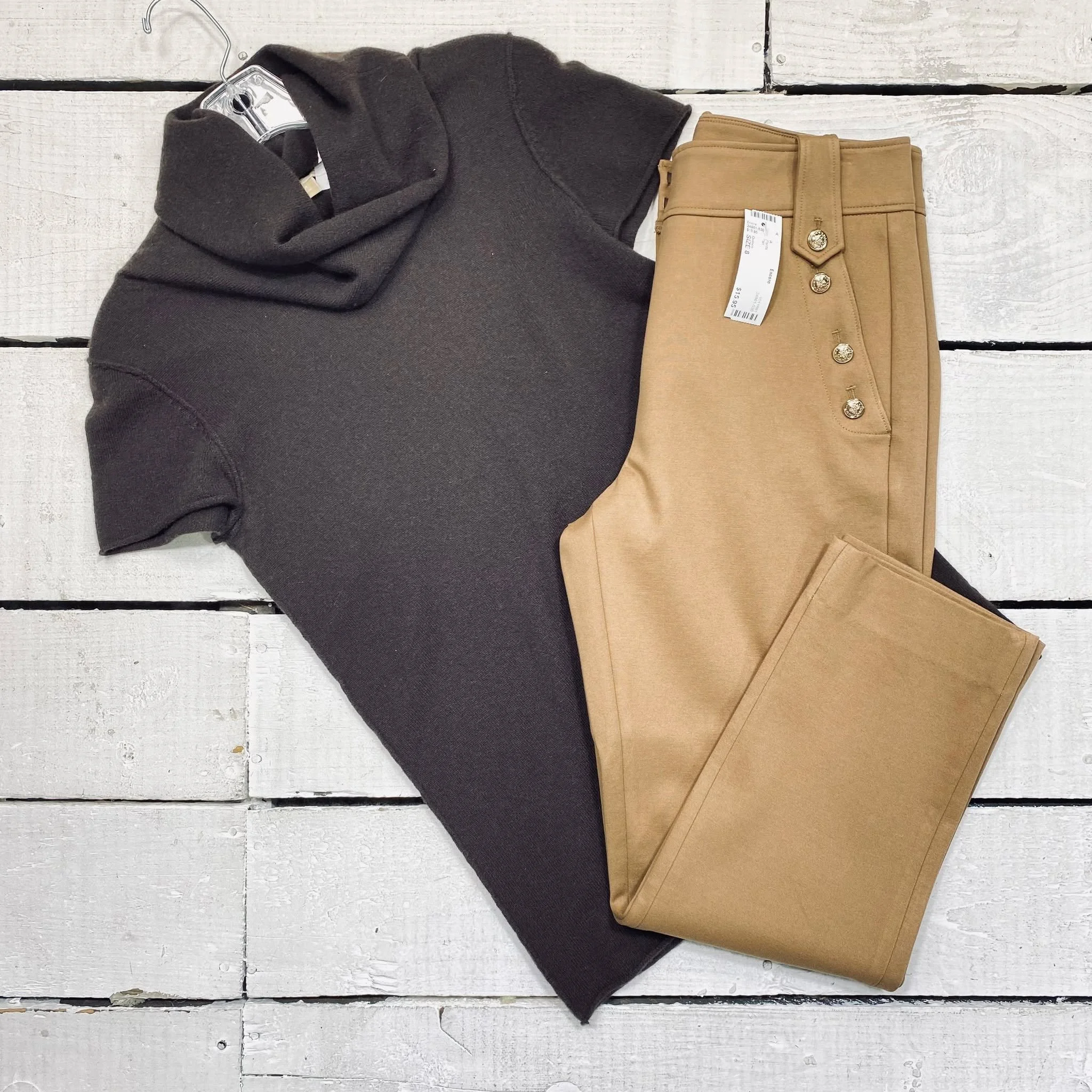 Michael Kors Cashmere Top Size M, $25.95
Quince Pants Size 8, $15.95