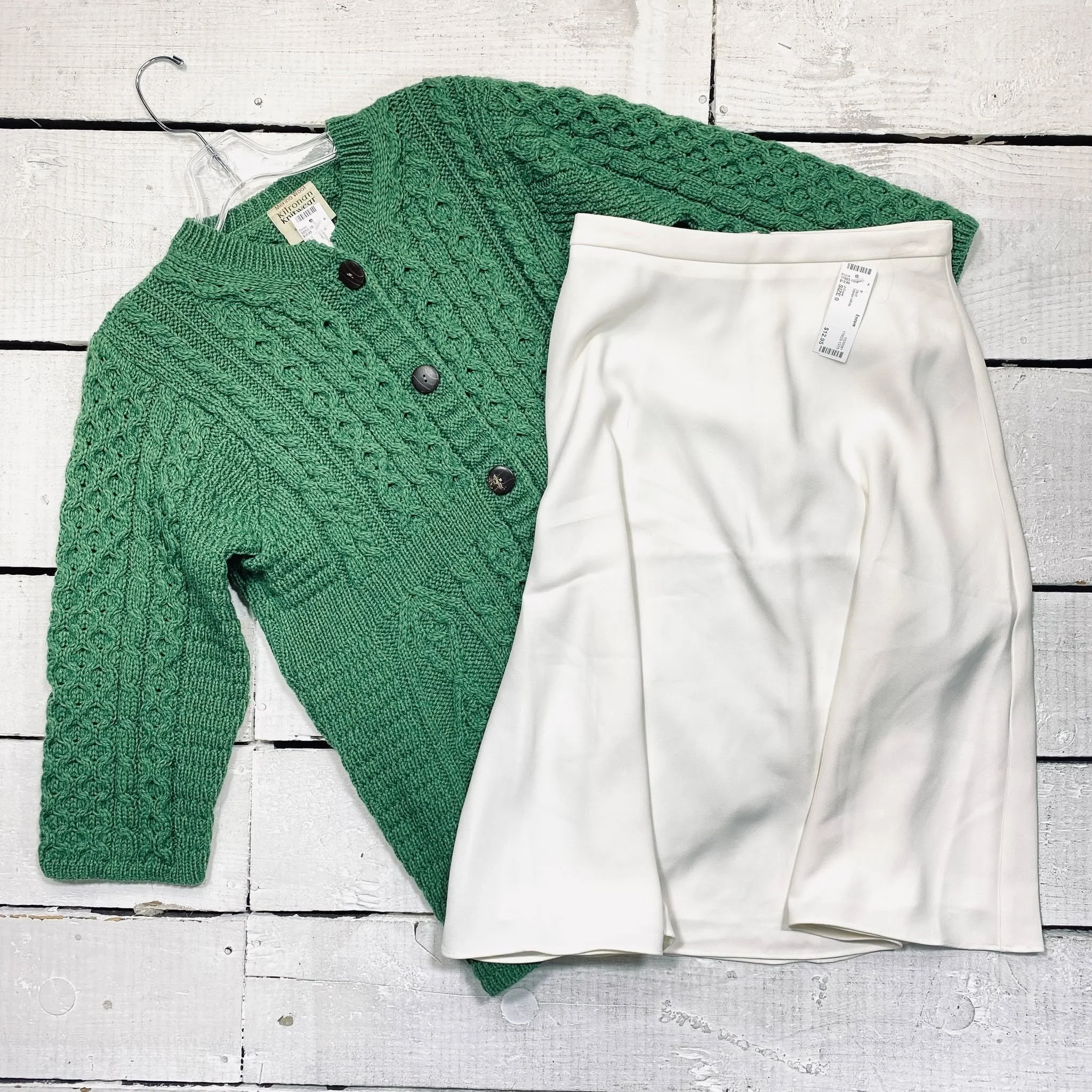 Kilronan Knitwear Cardigan Size L, $35.95
J Crew Skirt Size 0, $12.95