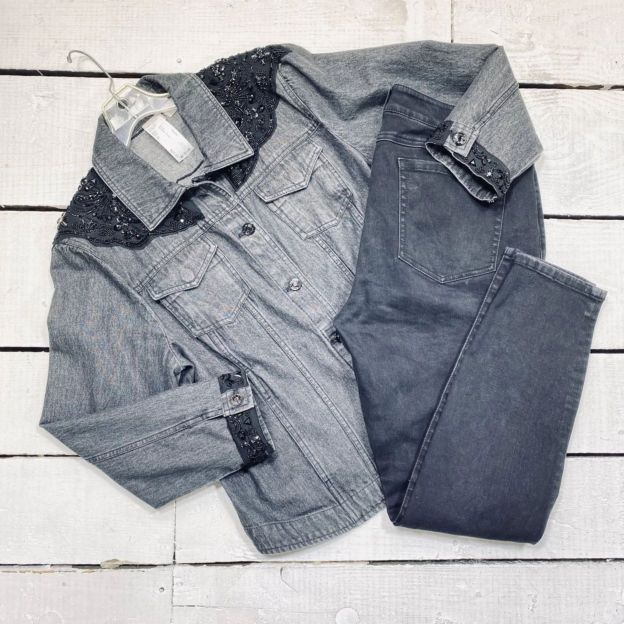 Chicos Jean Jacket Size XL, $25.95
Cabi Jeans Size 14, $25.95