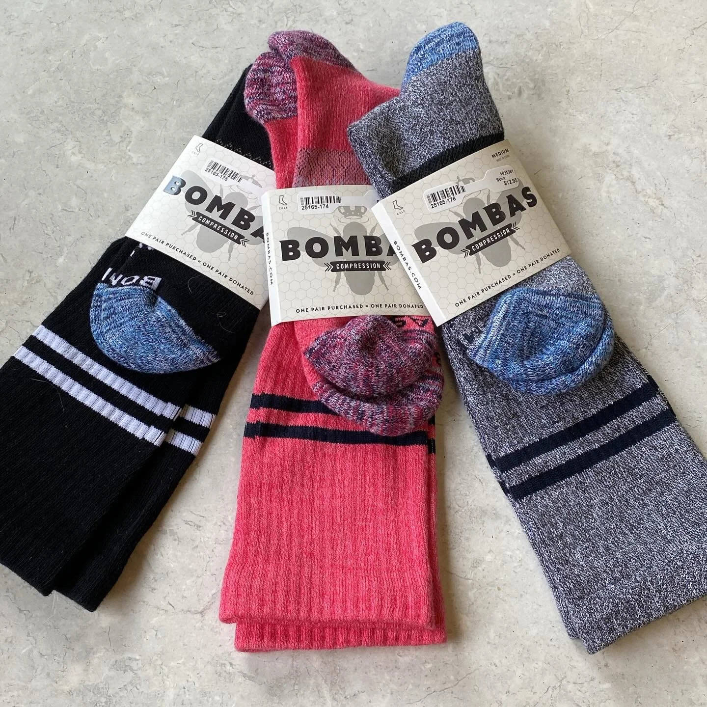 Bombas compression socks, $12.95 each pair! 💙🩷🩵