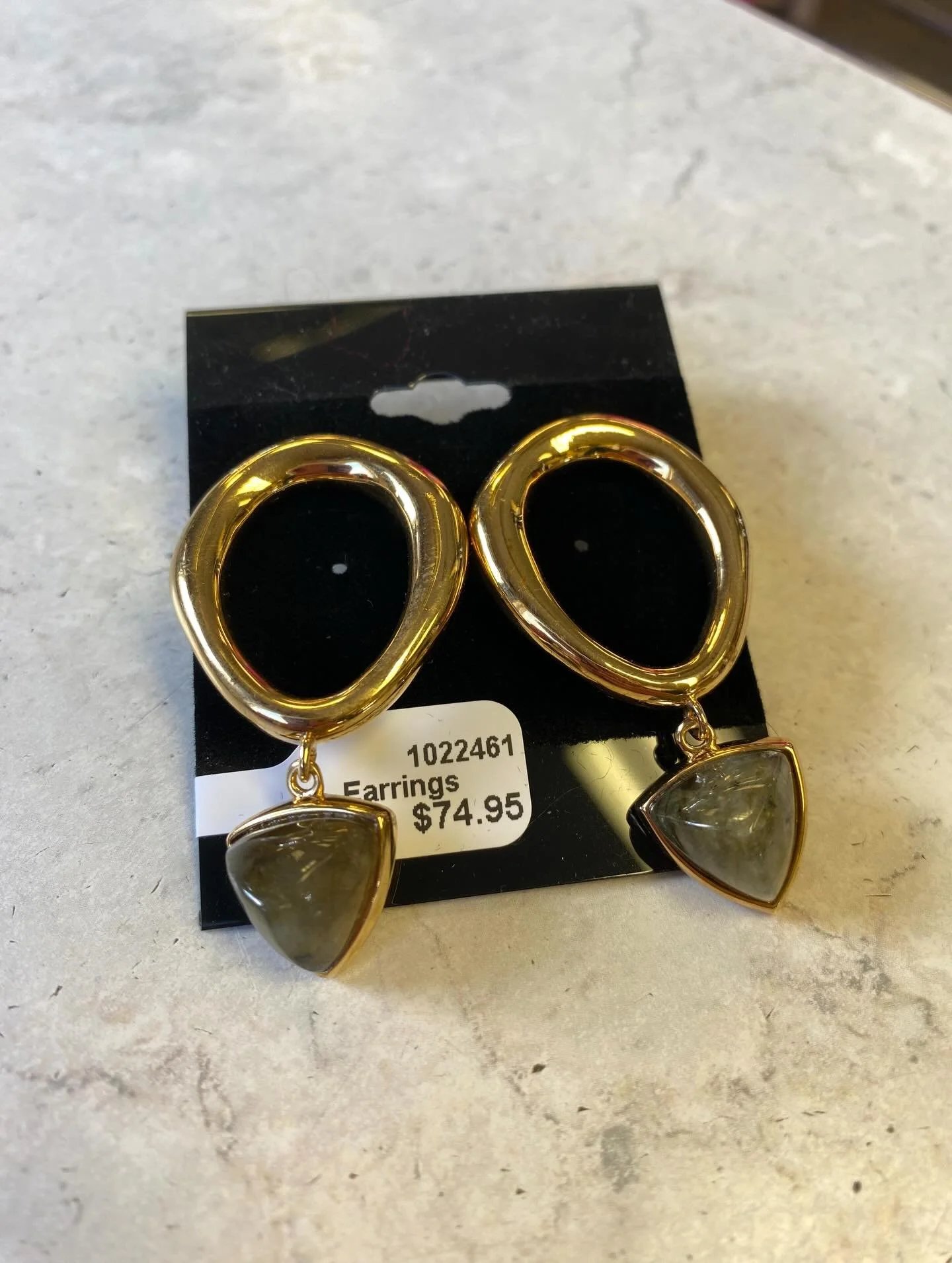 Designer earrings Isabel Marant, retail $405, our price $74.95! 💚