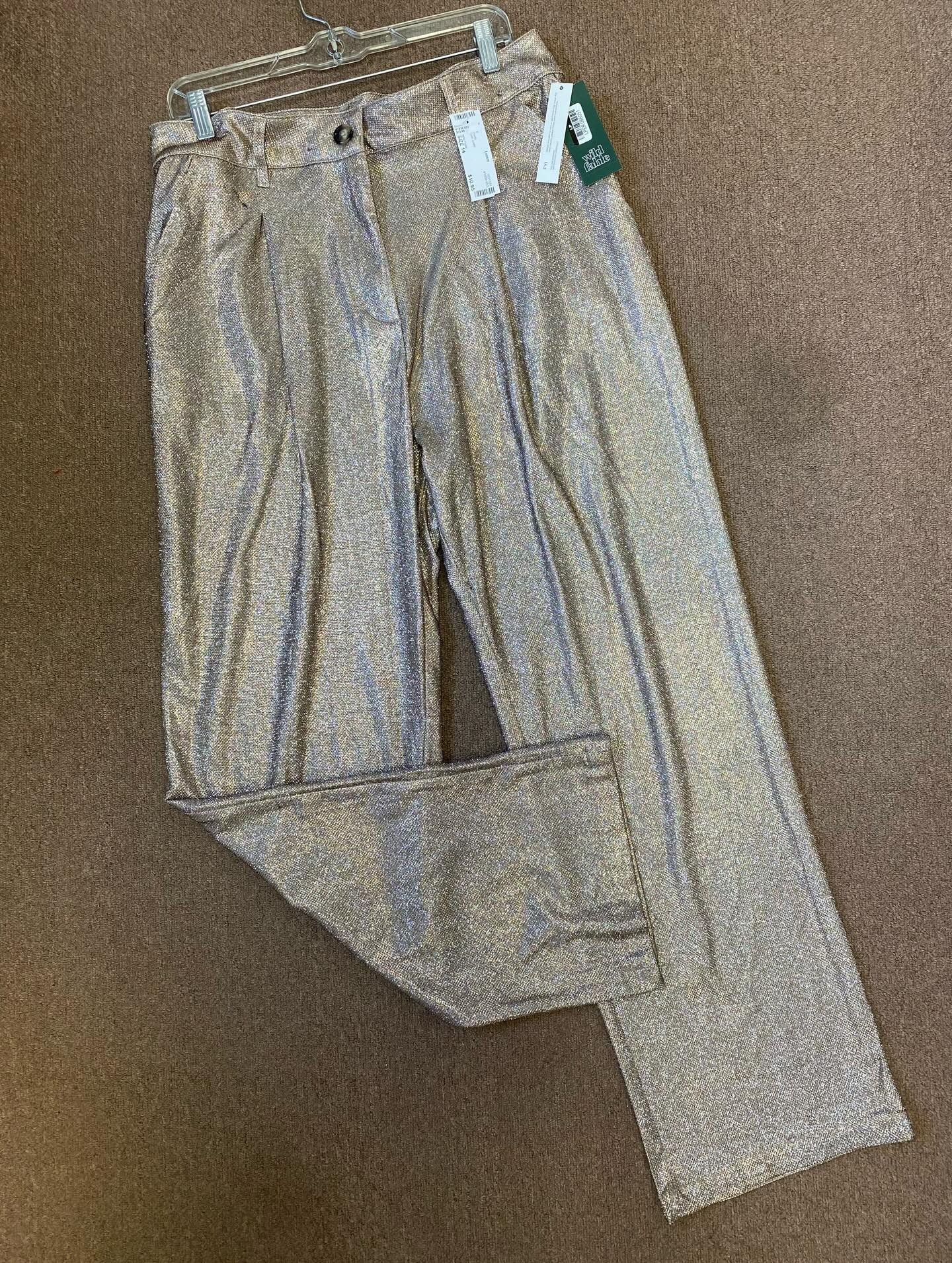 Fabulous metallic pants size 14, $10.95!!! 🔥🔥🔥