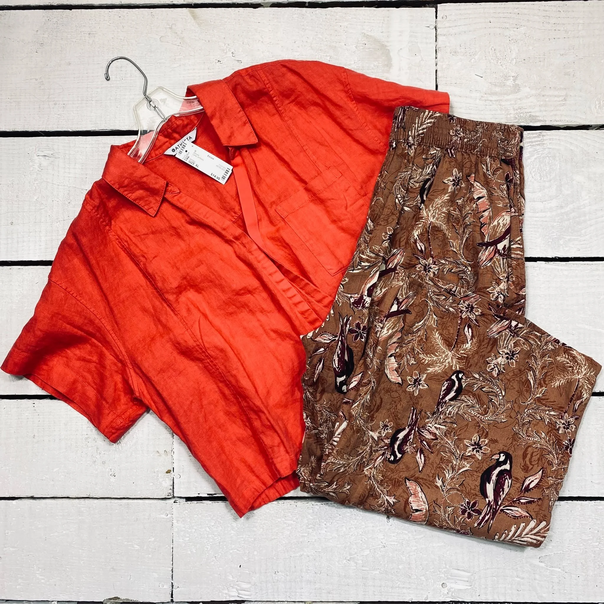 Athleta Blouse Size XL, $14.95
Tahari Pants Size 14, $12.95