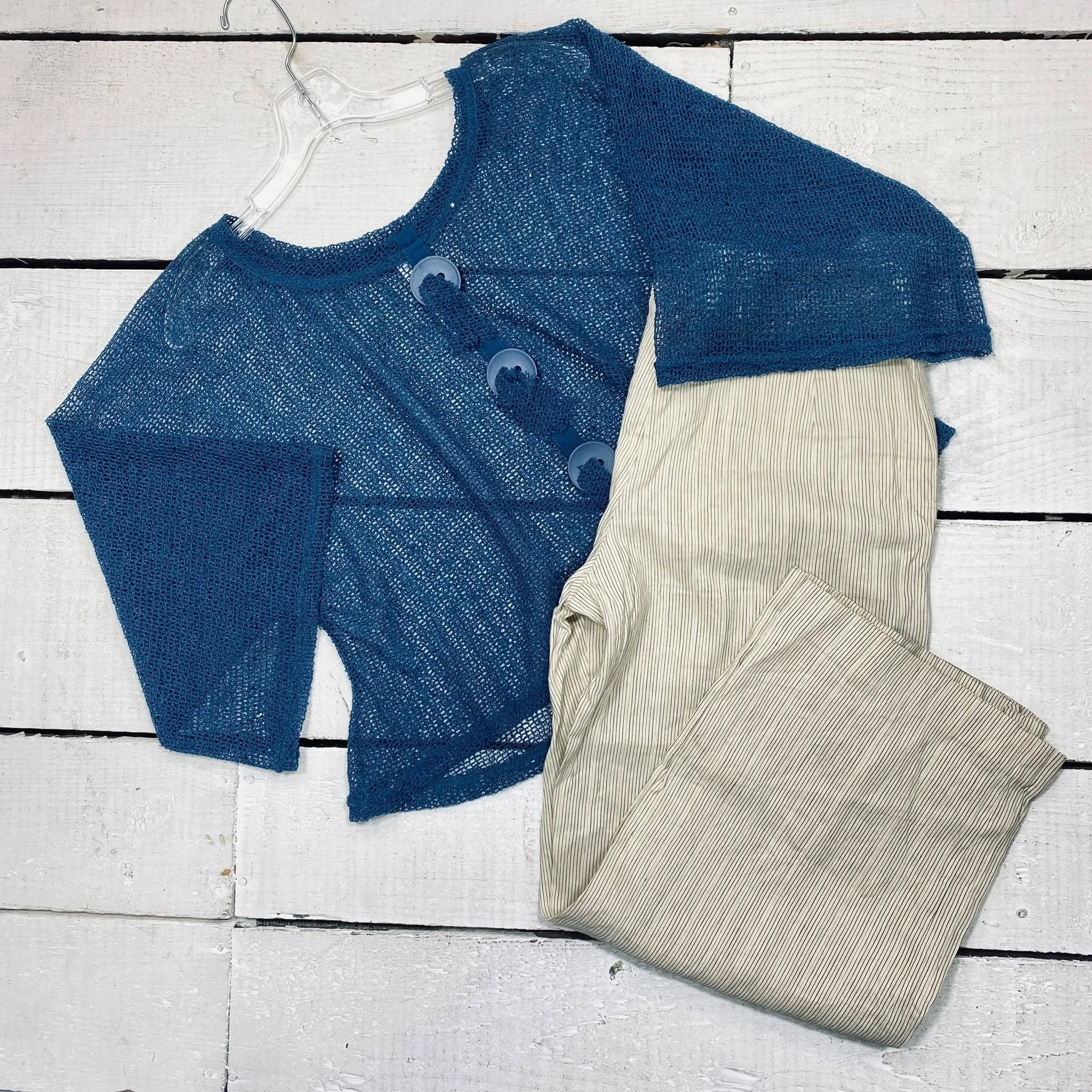 Top Size L, $12.95
Giorgio Armani Pants Size 8, $25.95