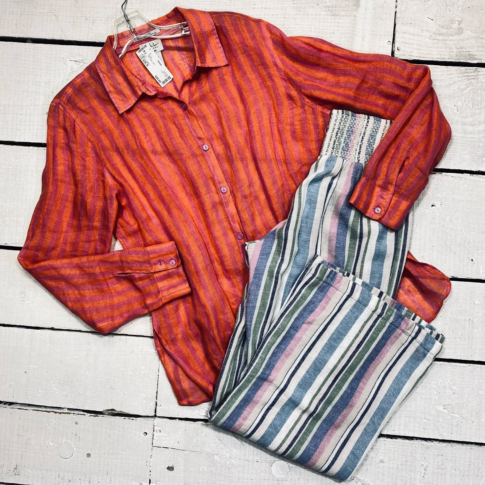 Nicole Miller Blouse Size M, $20.95
Indigo Rein Pants Size 4, $12.95