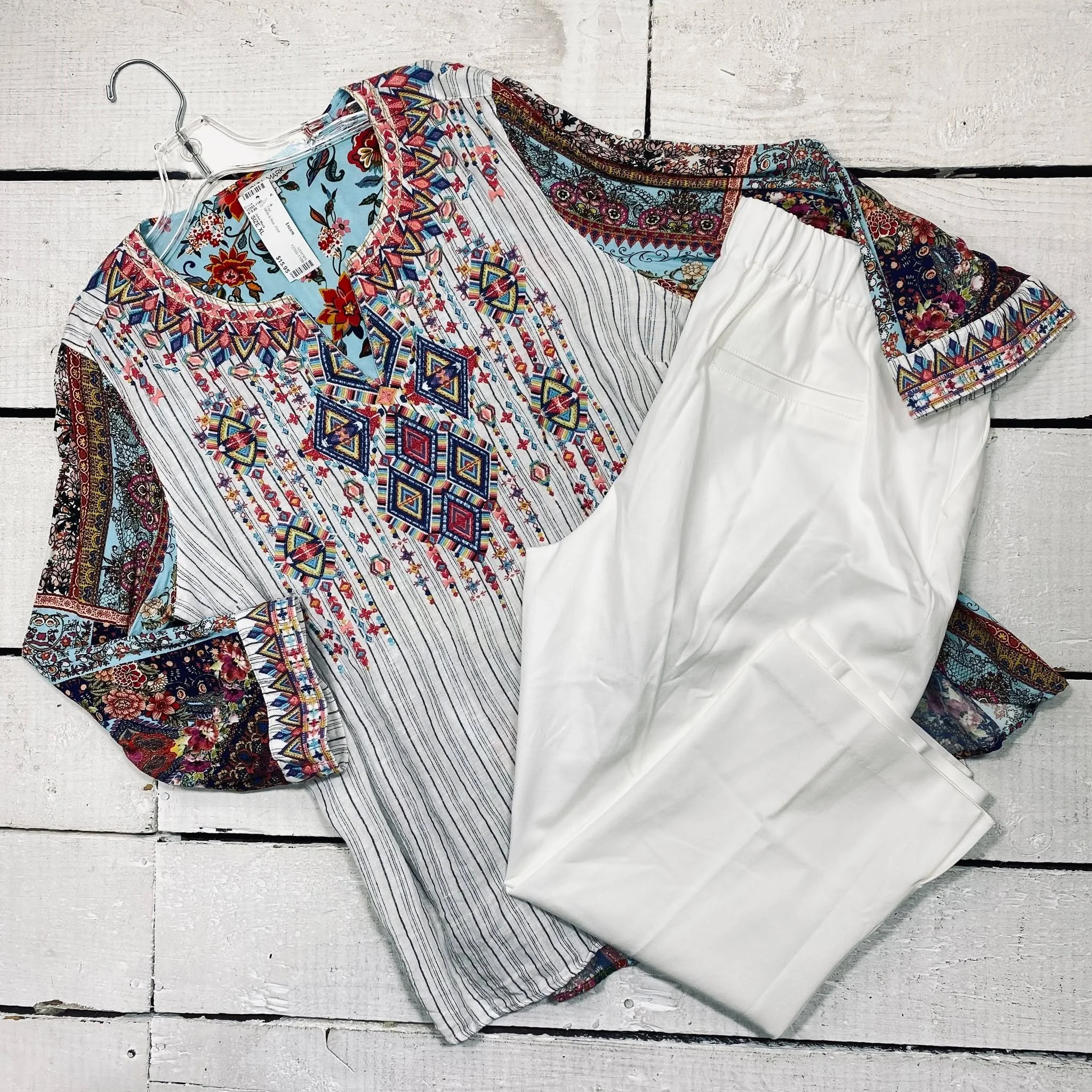 John Mark Top Size XL, $15.95
Isaac Mizrahi Capris Size 16P, $10.95