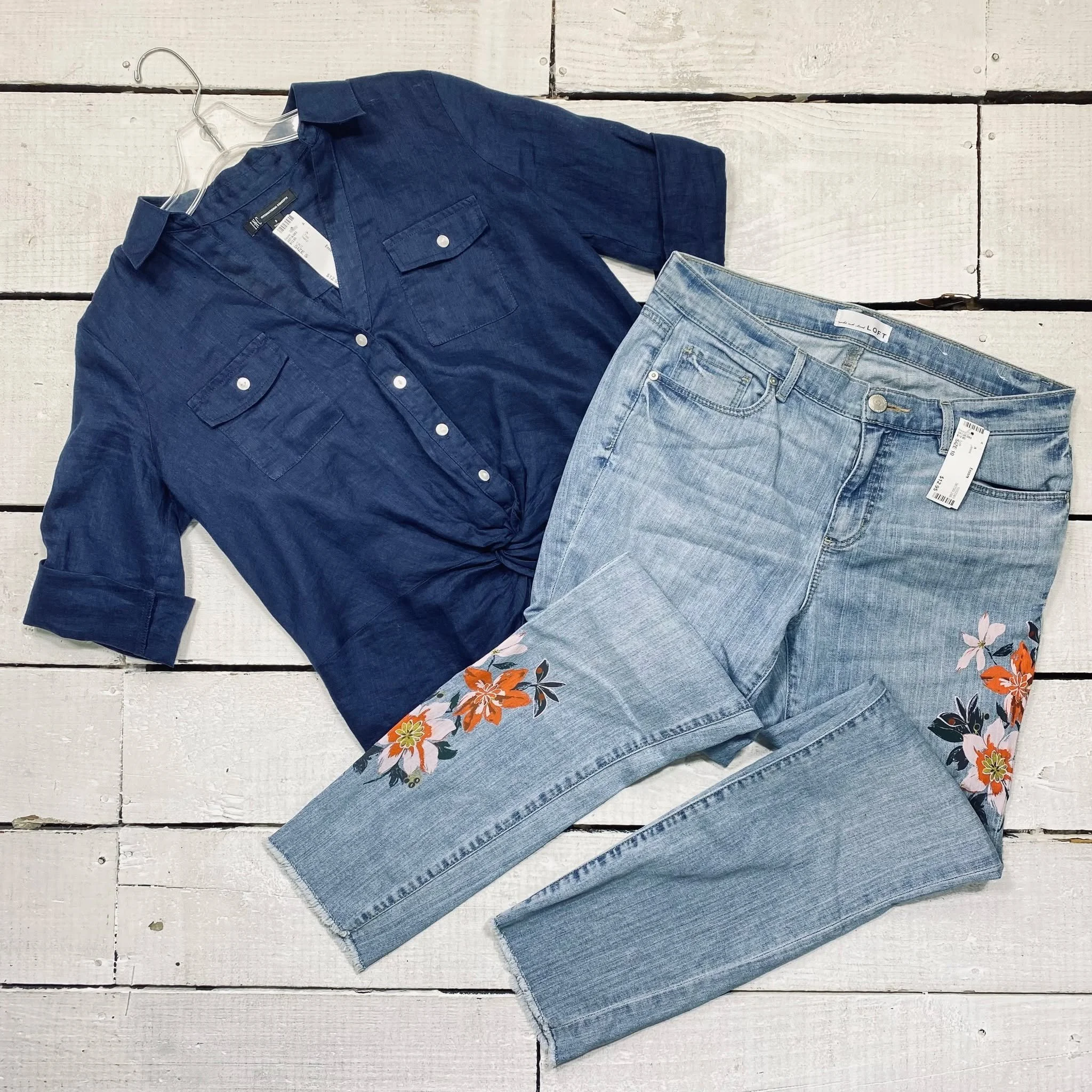INC Top Size S, $12.95
Loft Jeans Size 10, $12.95