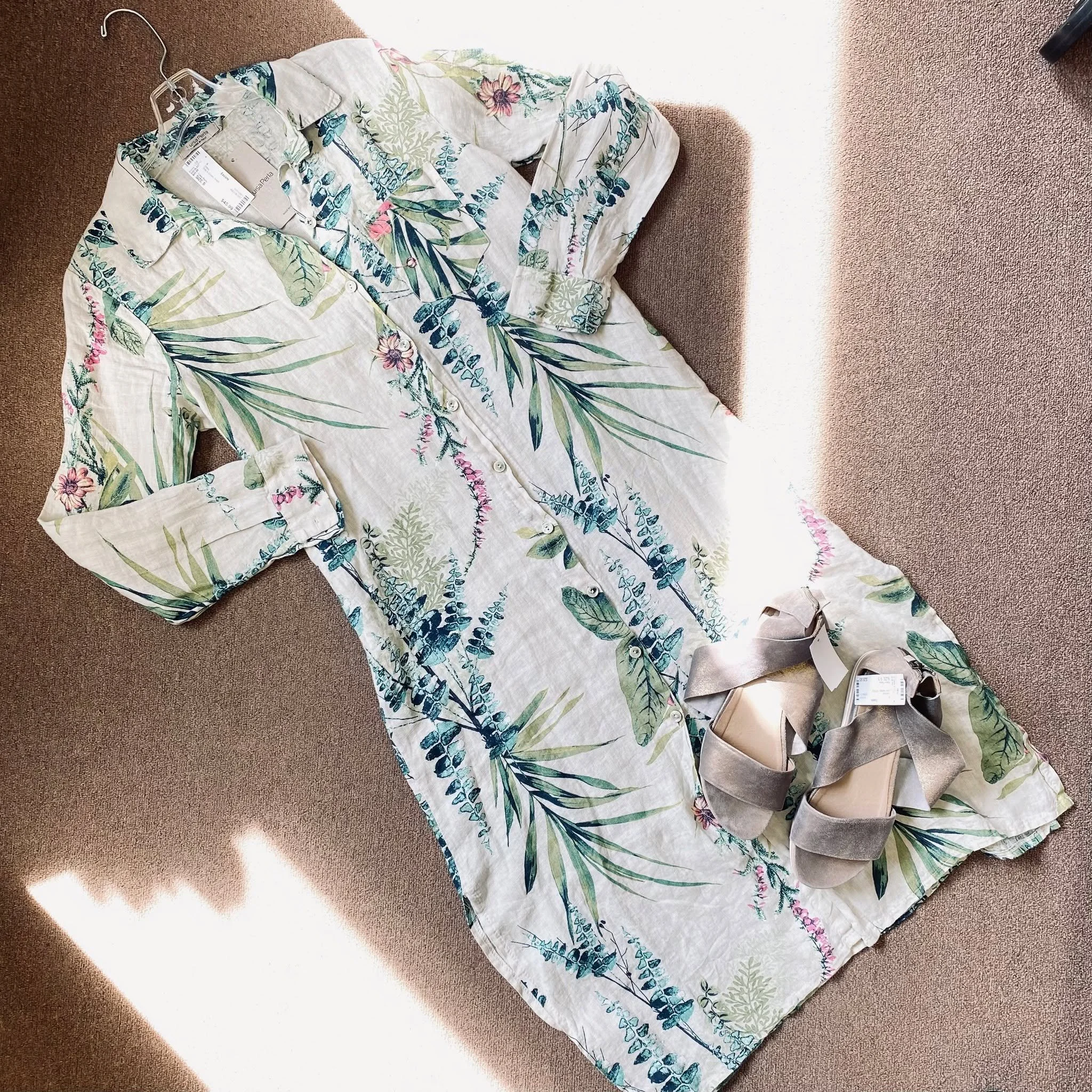 Luisa Perla Dress Size 8, $45.99
Eileen Fisher Sandals Size 9.5, $28.95