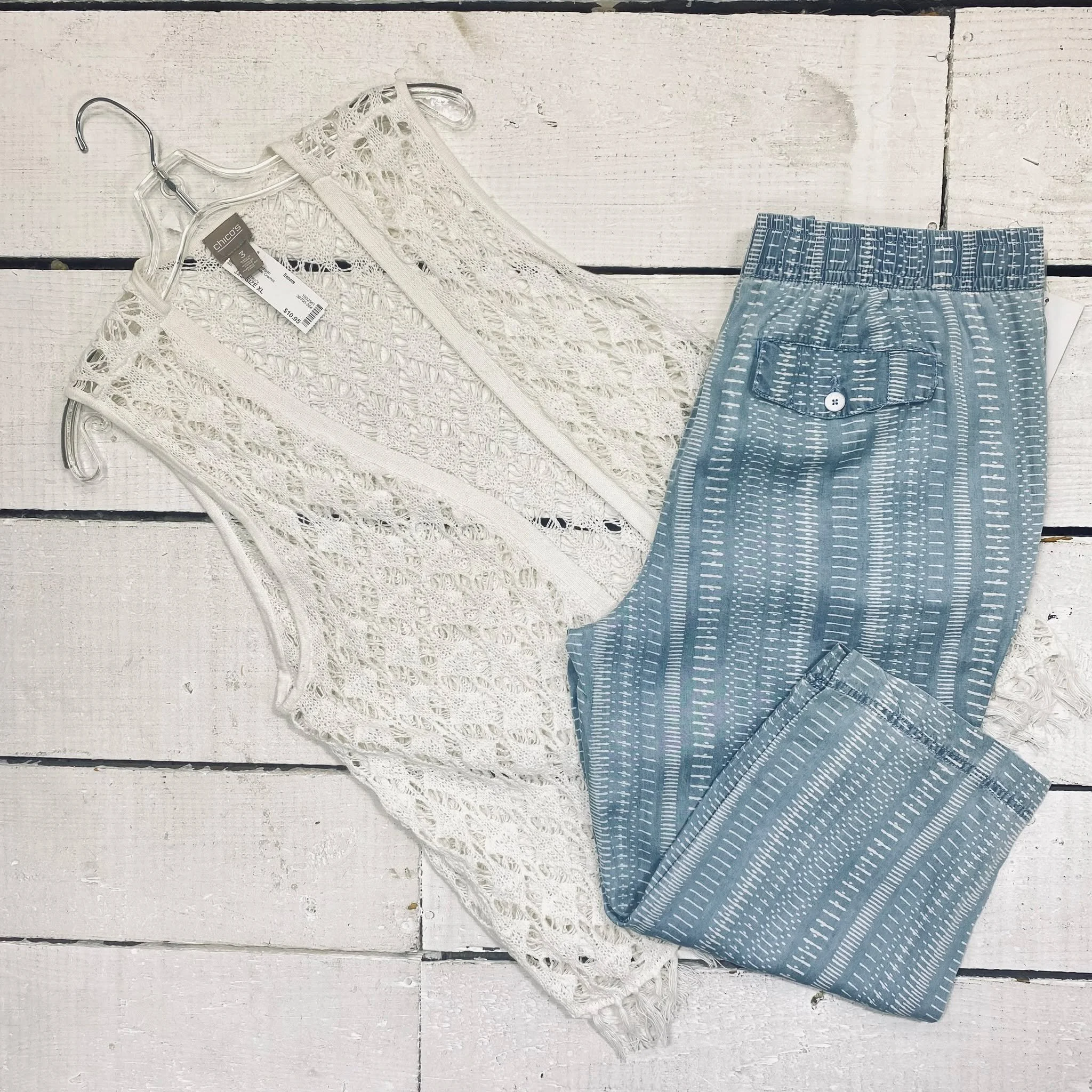 Chicos Cardigan Size XL, $10.95
Intro Capris Size 16P, $12.95