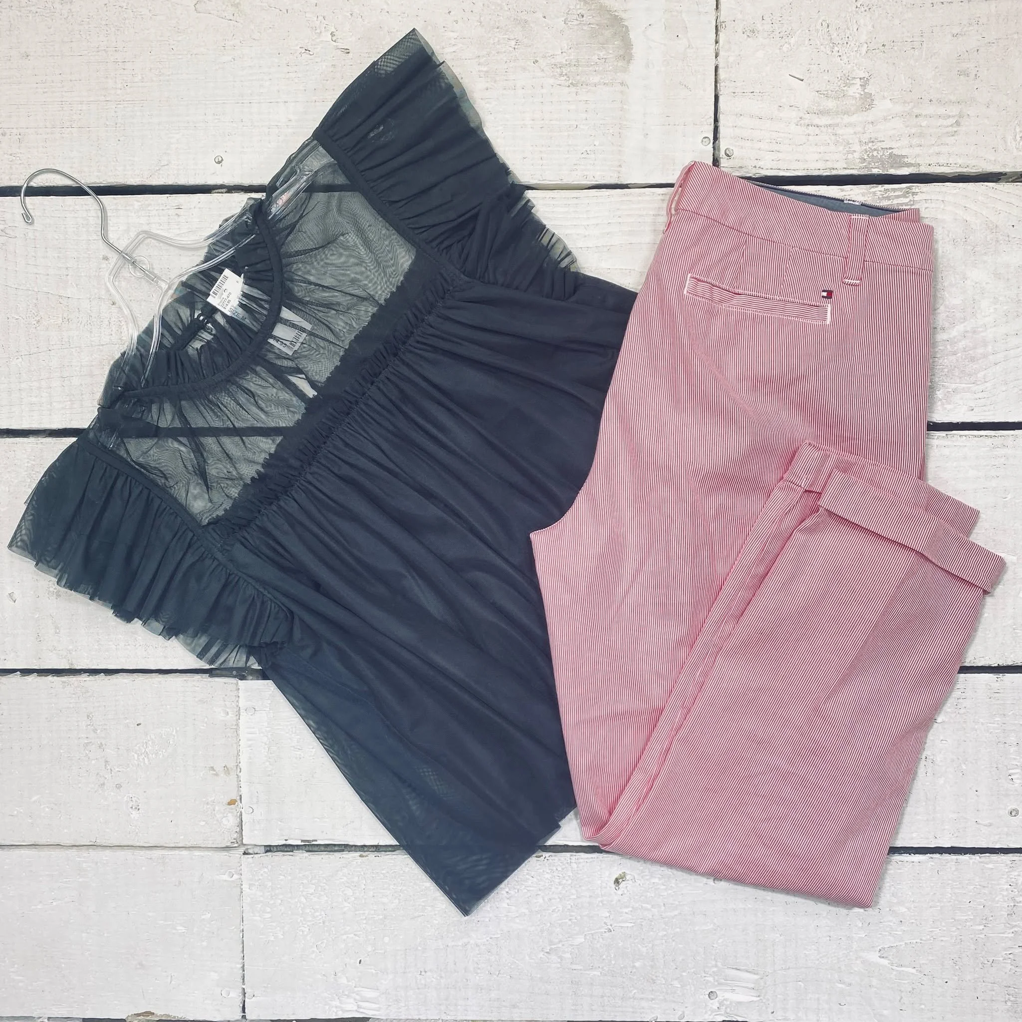 Joie Top Size M, $14.95
Tommy Hilfiger Pants Size 10, $12.95