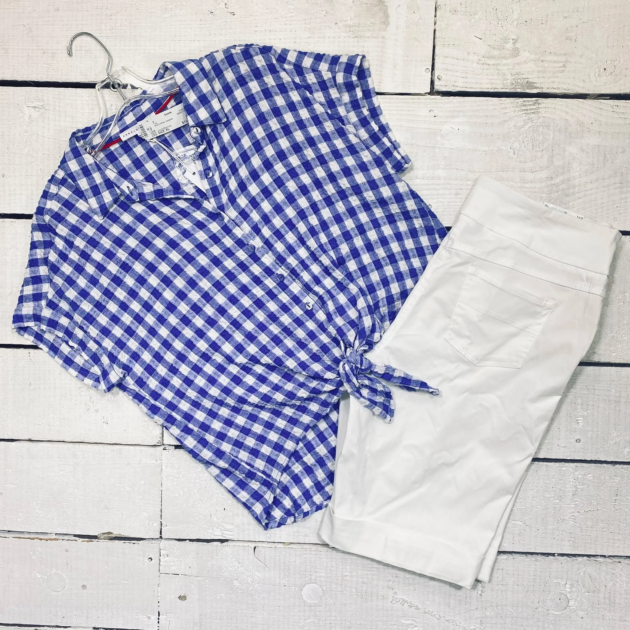 Jane &amp; Delancey Top Size XL, $12.95
Westbound Shorts Size 16, $10.95