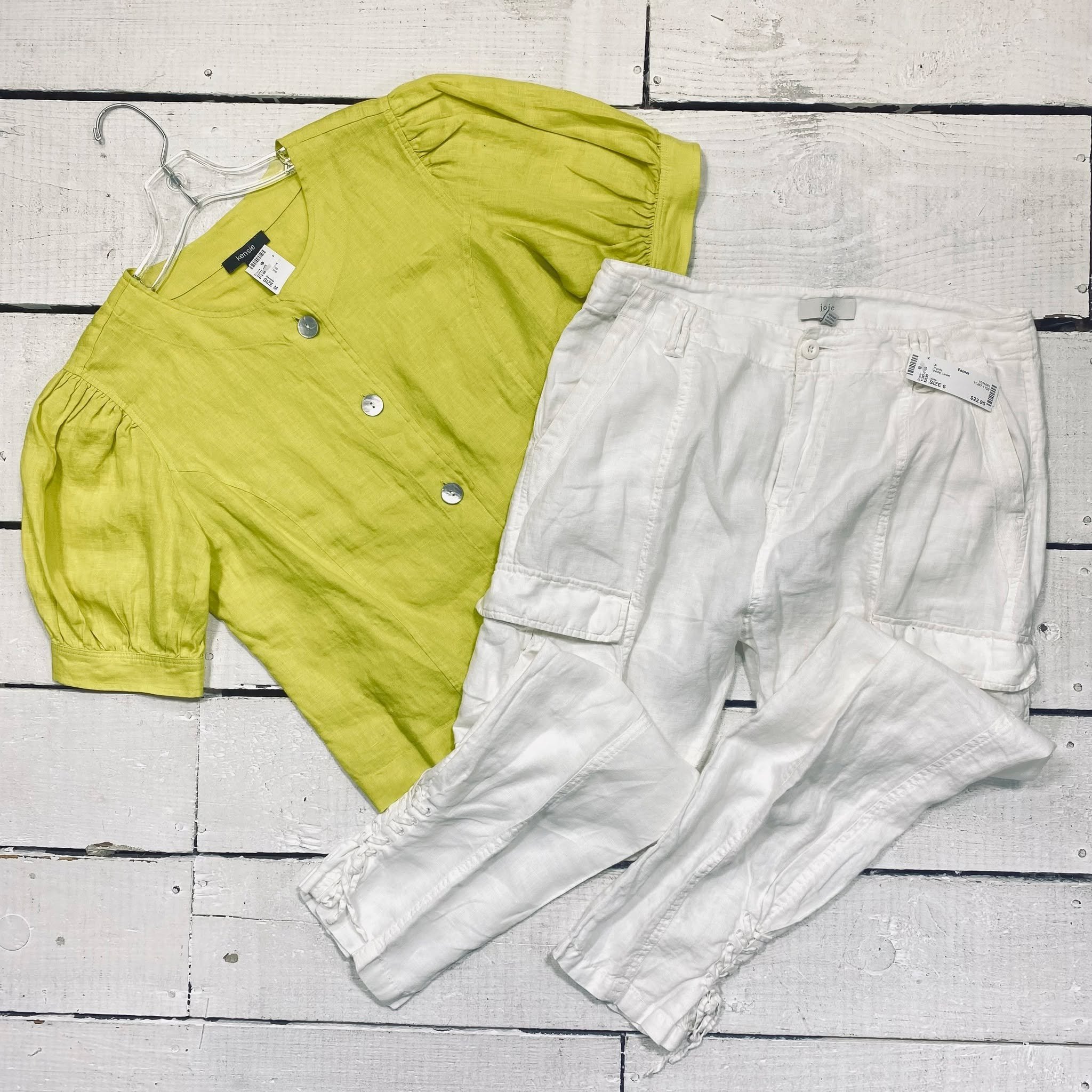 Kensie Top Size M, $14.95
Joie Pants Size 6, $22.95