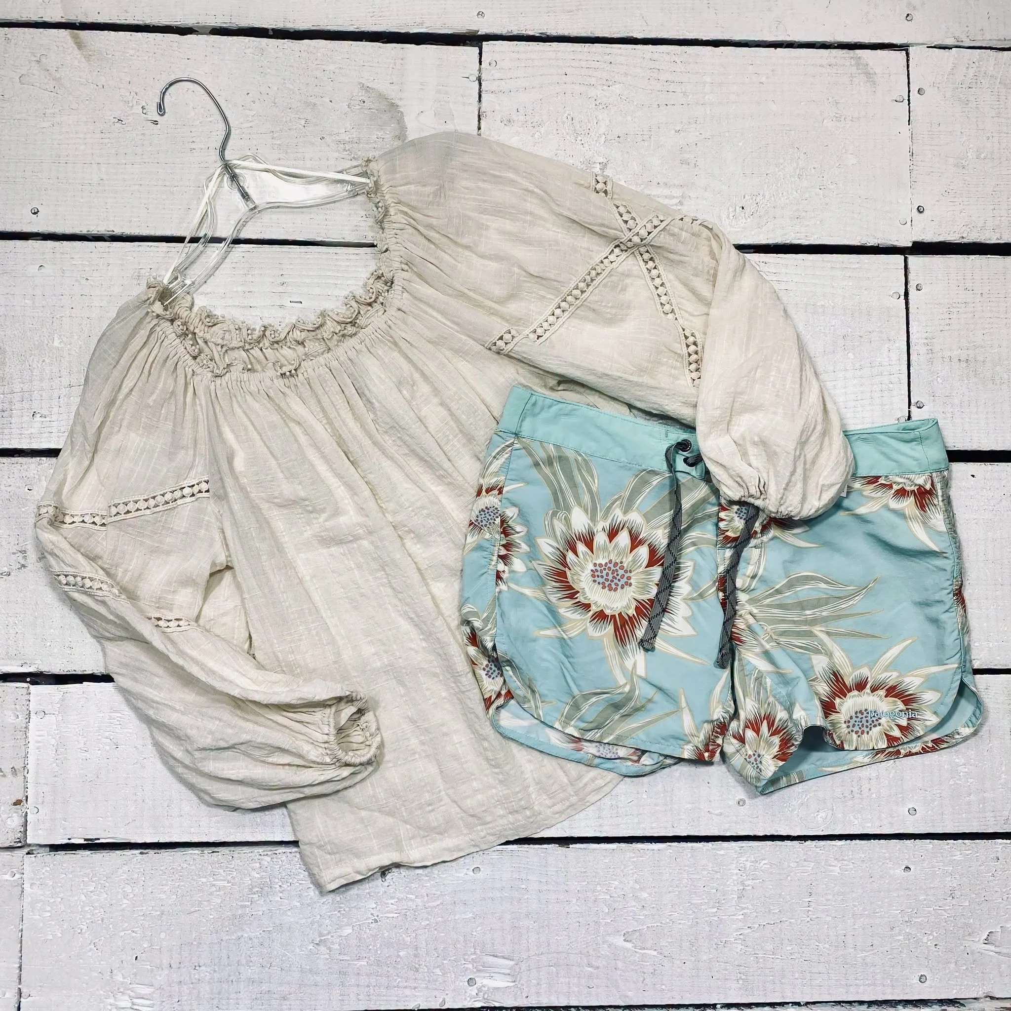 Max Studio Top Size S, $12.95
Patagonia Shorts Size 6, $8.55
