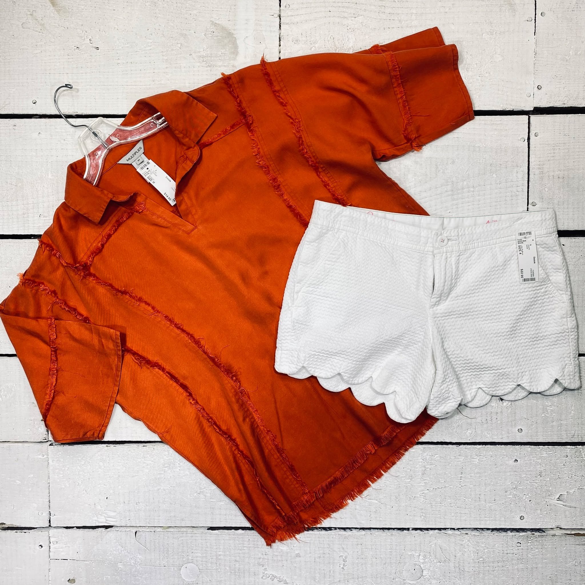 Multiples Top Size M, $14.95
Lilly Pulitzer Shorts Size 4, $22.95