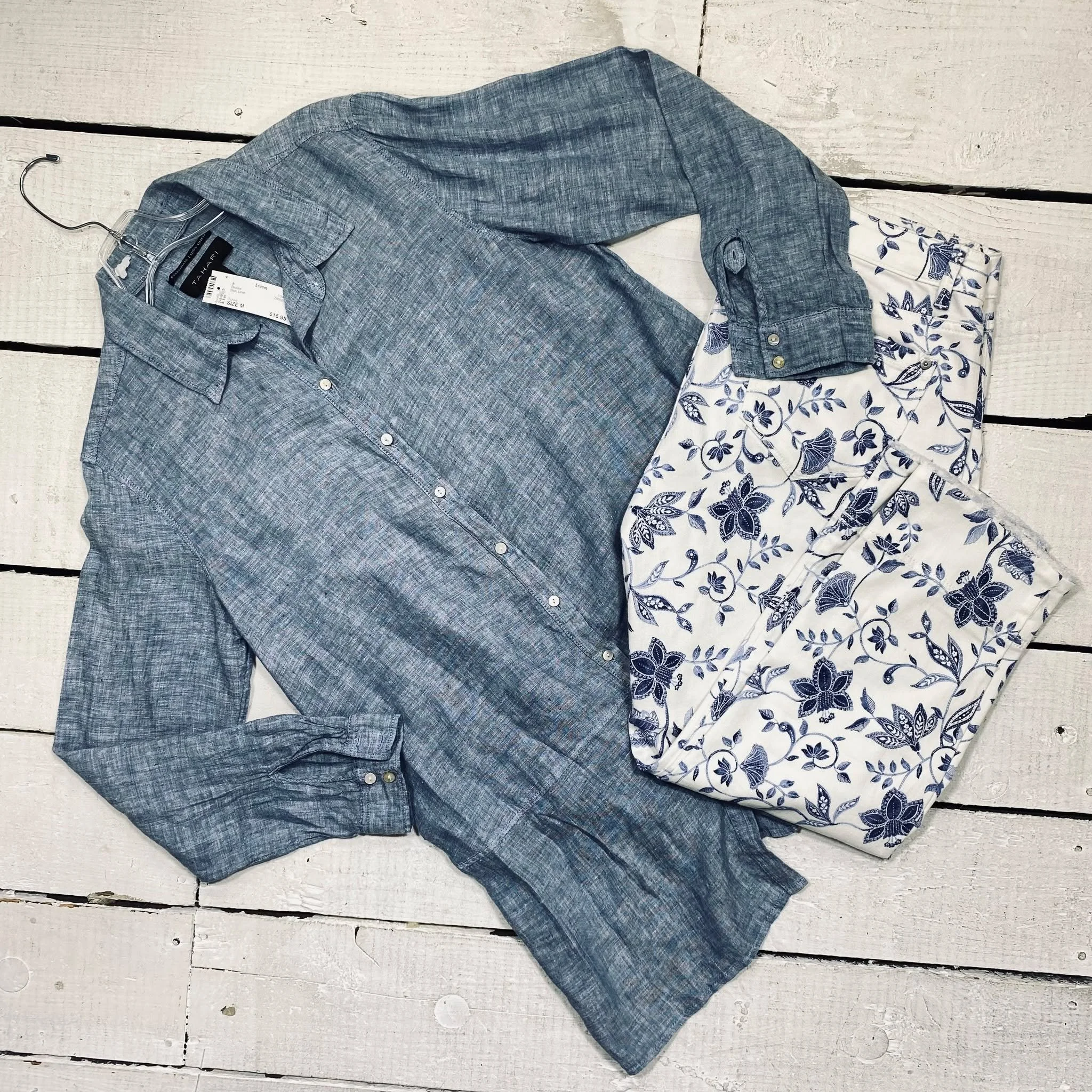 Tahari Blouse Size M, $15.95
J Jill Pants Size 12, $15.95