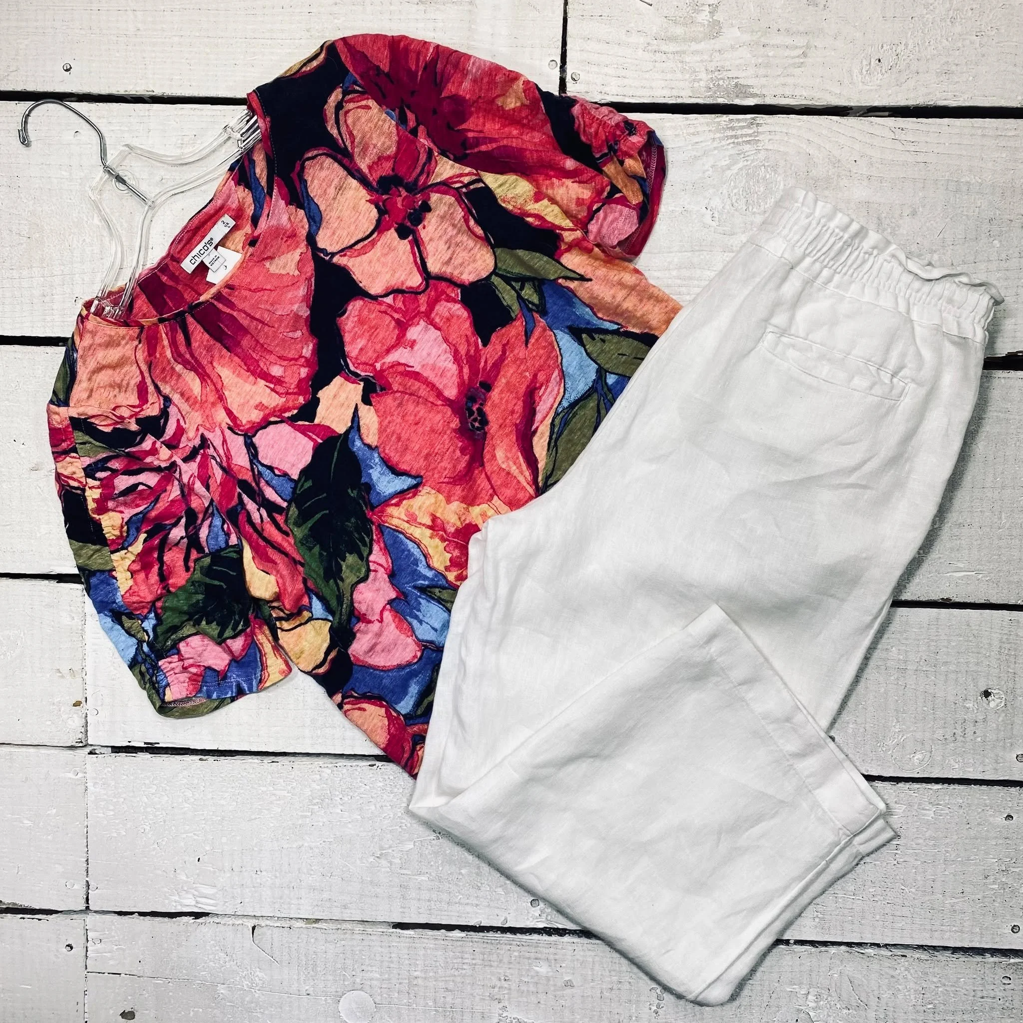 Chicos Top Size L, $12.95
Charter Club Pants Size 12, $18.95