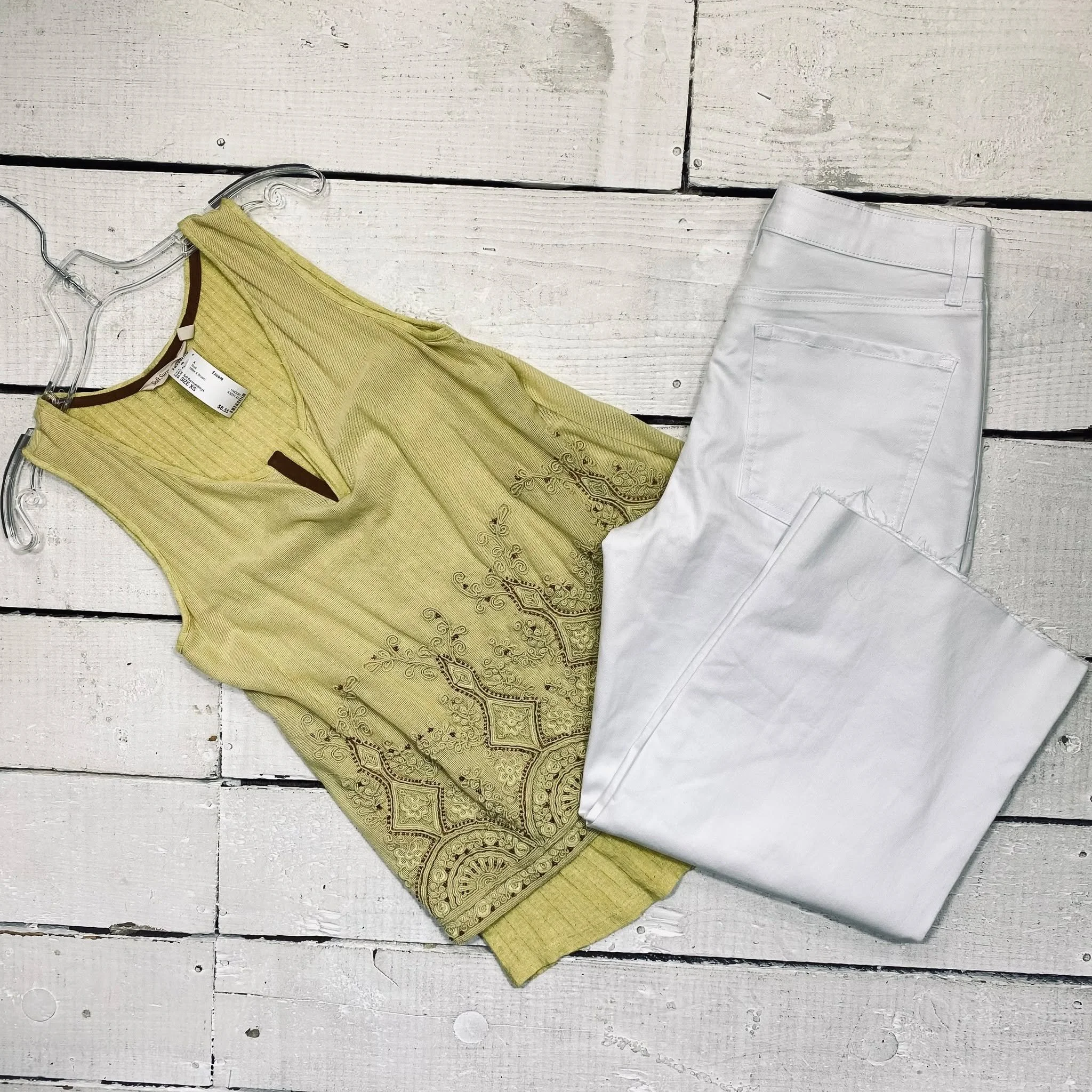 Soft Surroundings Shell Size XS, $8.55
STS Blues Pants Size 8/10, $18.95