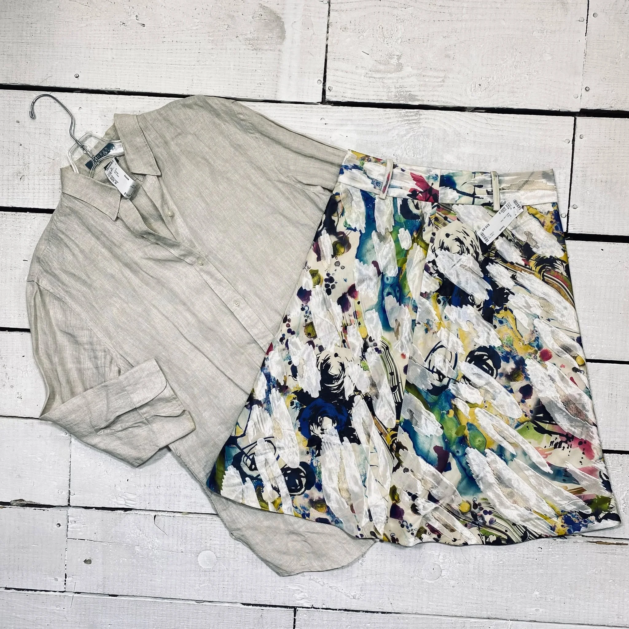 Ralph Lauren Blouse Size M, $14.95
NADA Skirt Size 6, $35.95