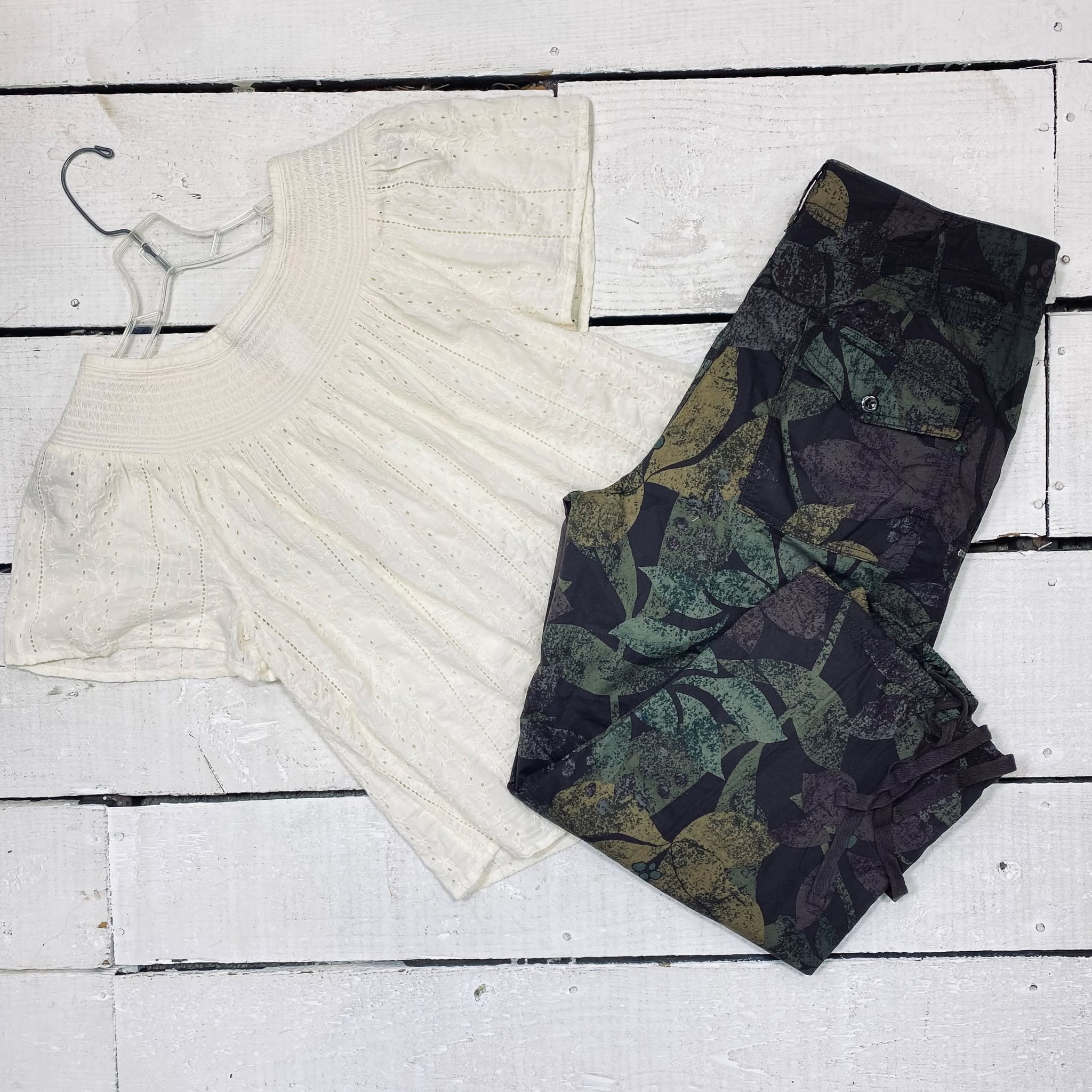 Old Navy Top Size XS, $10.95
Anthropologie Pants Size 10/12, $25.95