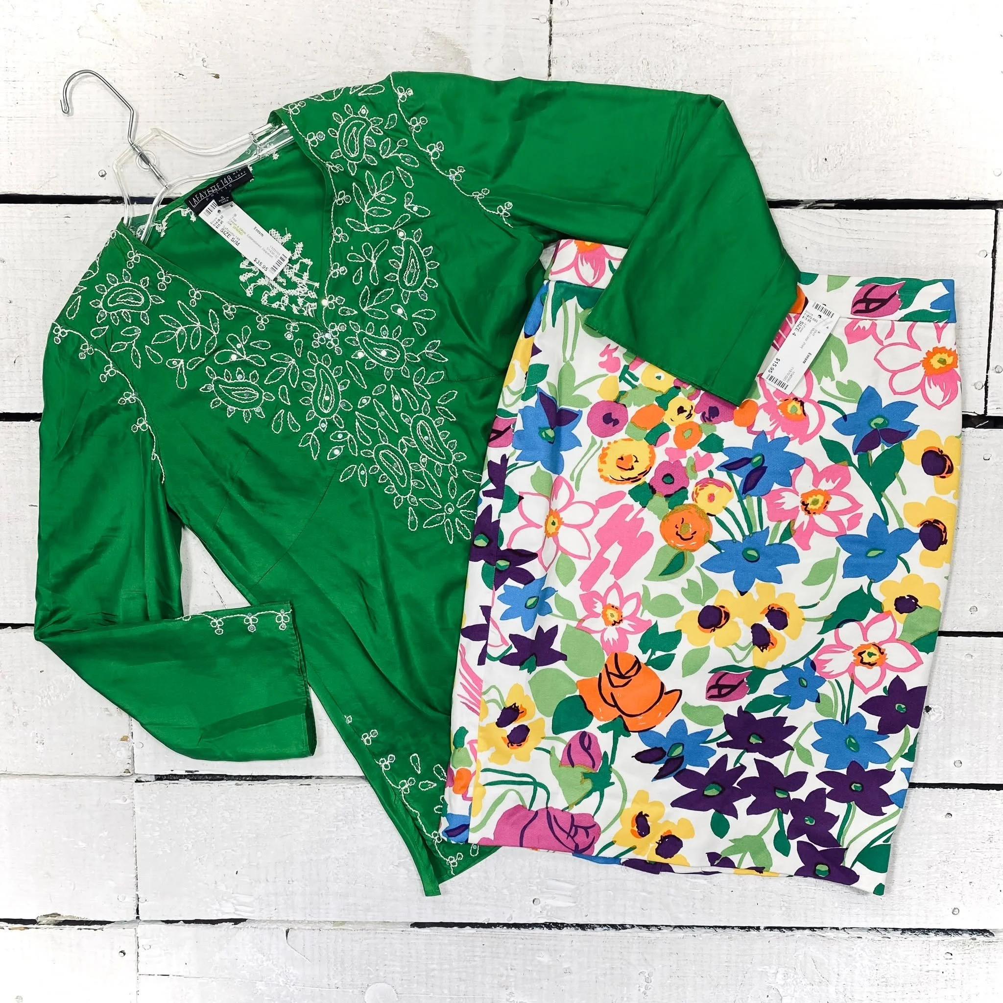 Lafayette 148 Top Size S Silk, $35.95
J Crew Skirt Size 4, $15.95