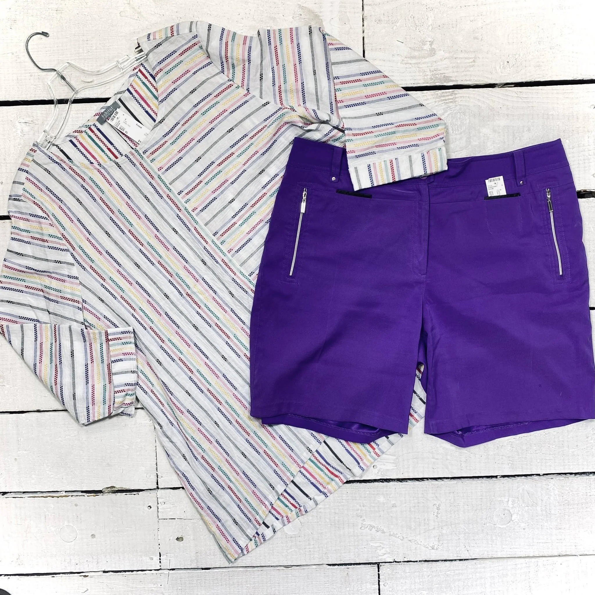 Habitat Top Size XL, $18.95
Jamie Sadock Golf Shorts Size 16, $12.95
