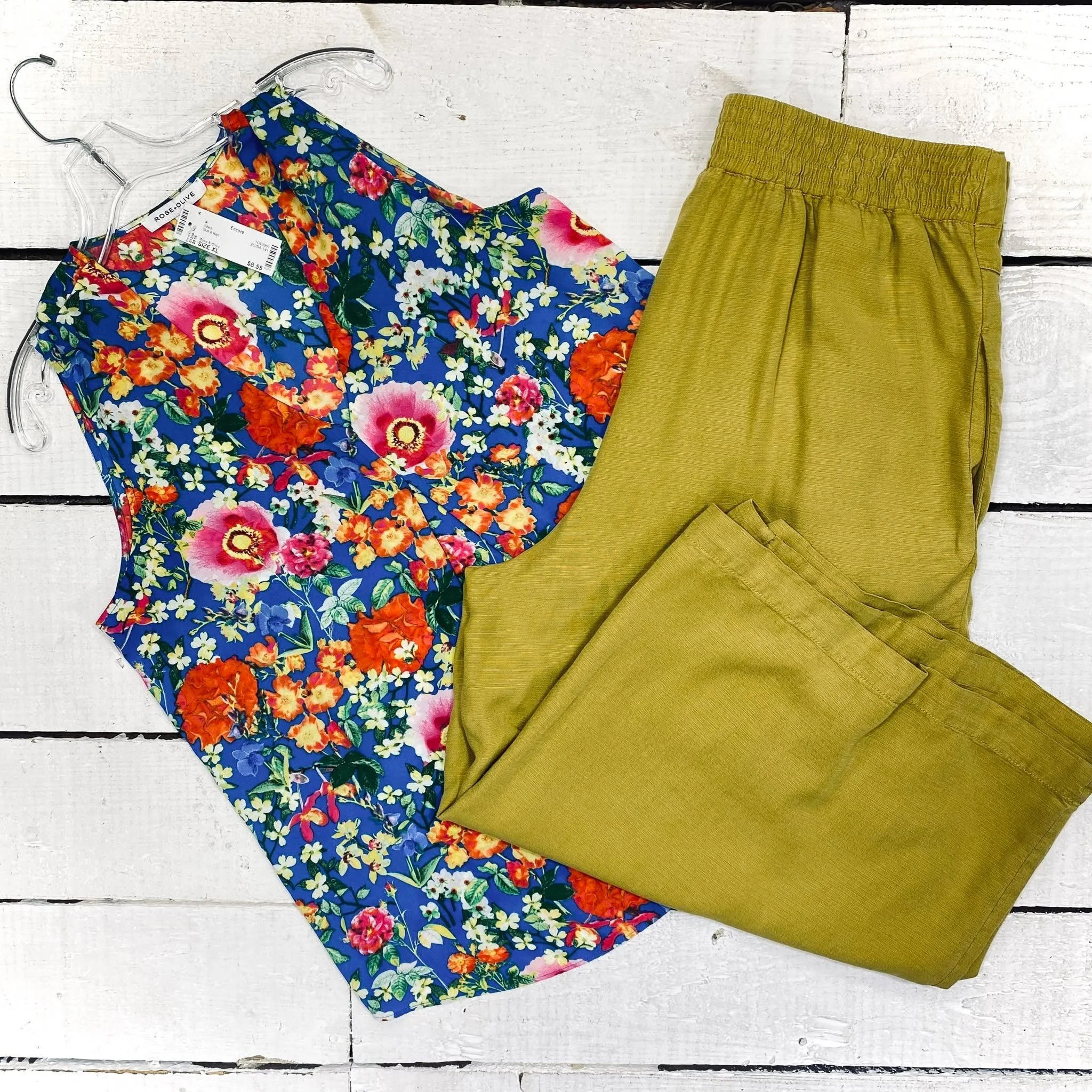 Rose &amp; Olive Shell Size XL, $8.55
Anthropologie Pants Size 16, $28.95