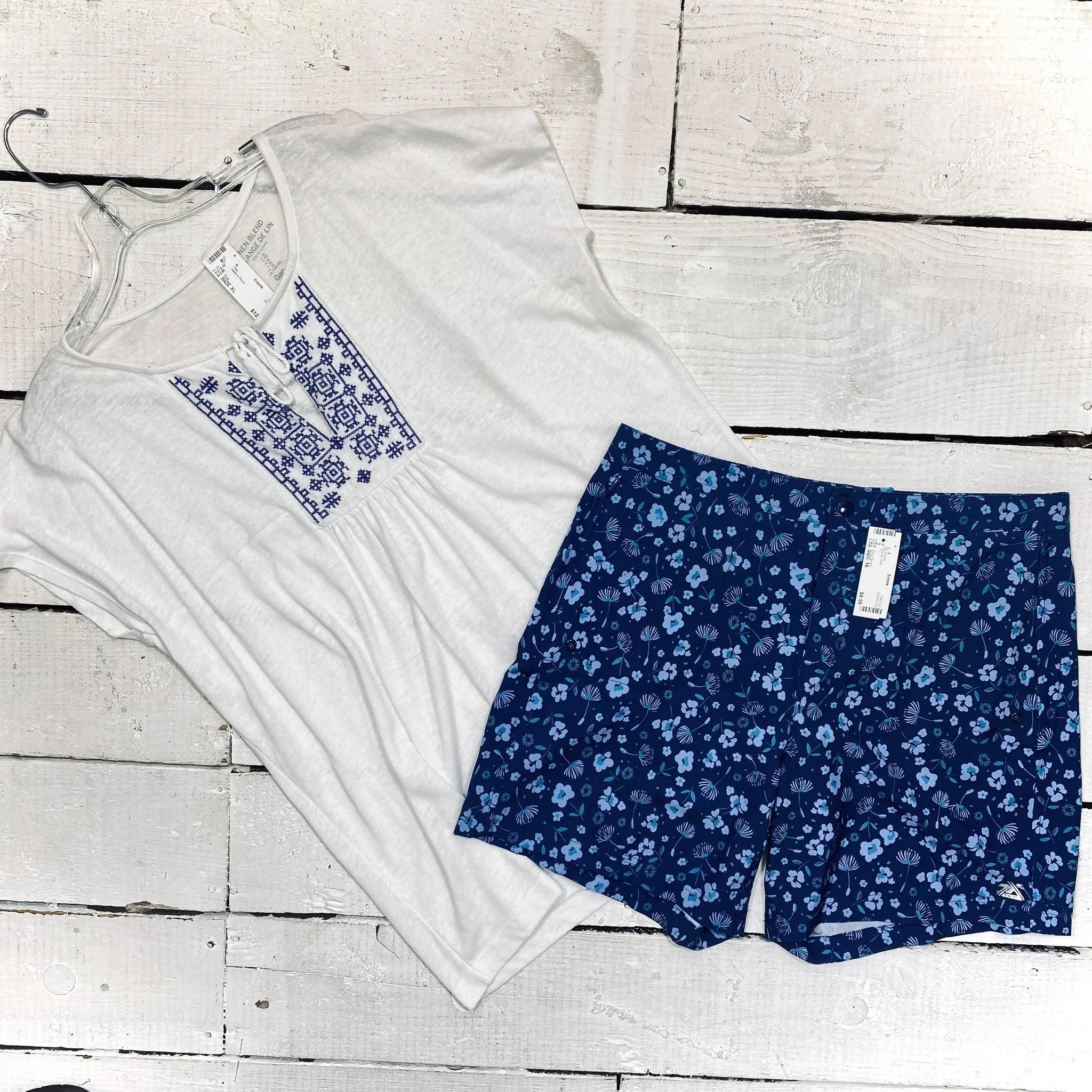 Gap Top Size XL, $12.95
Zero Xposur Shorts Size 16, $8.55