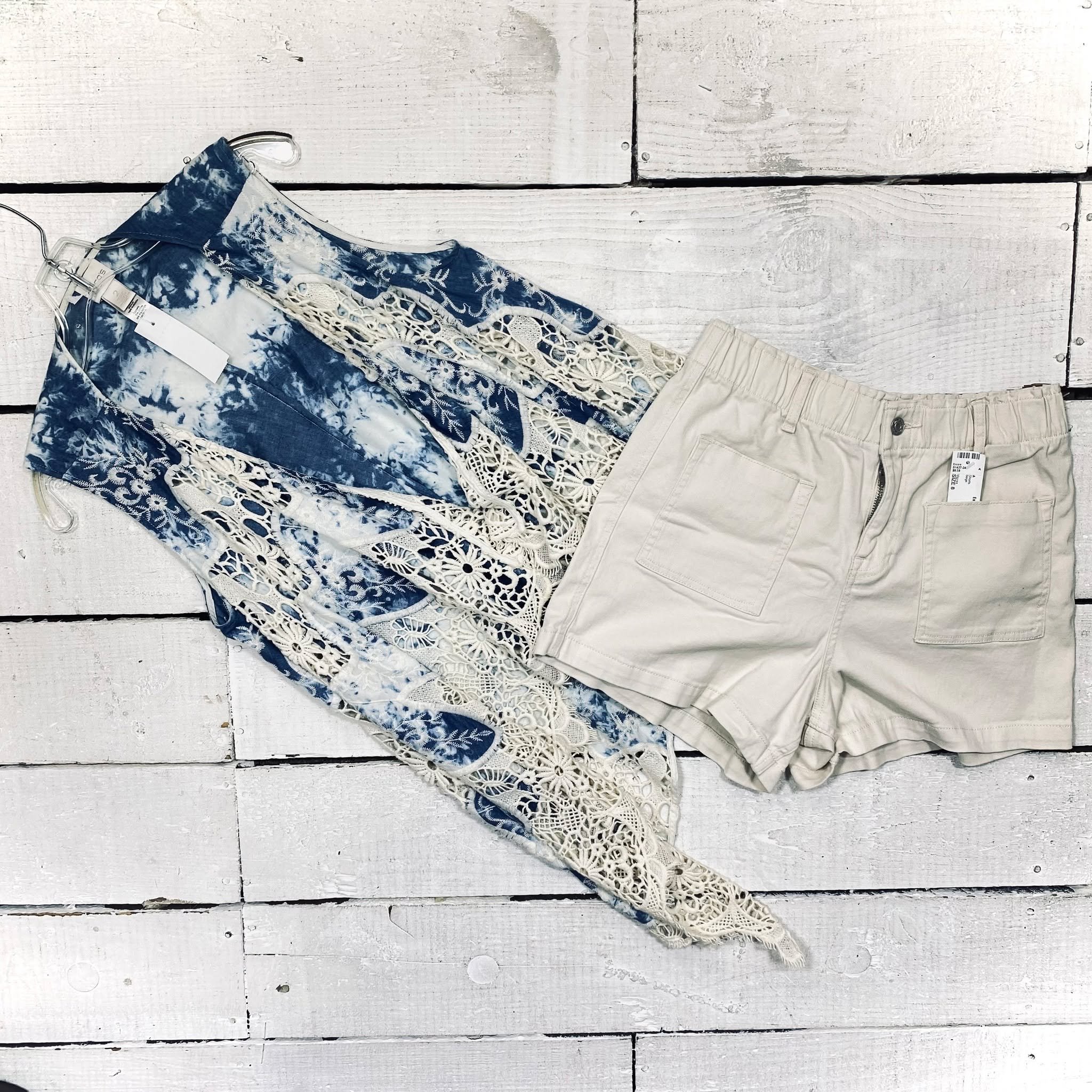 Chicos Cardigan Size L, $15.95
Vigoss Shorts Size 8, $8.55