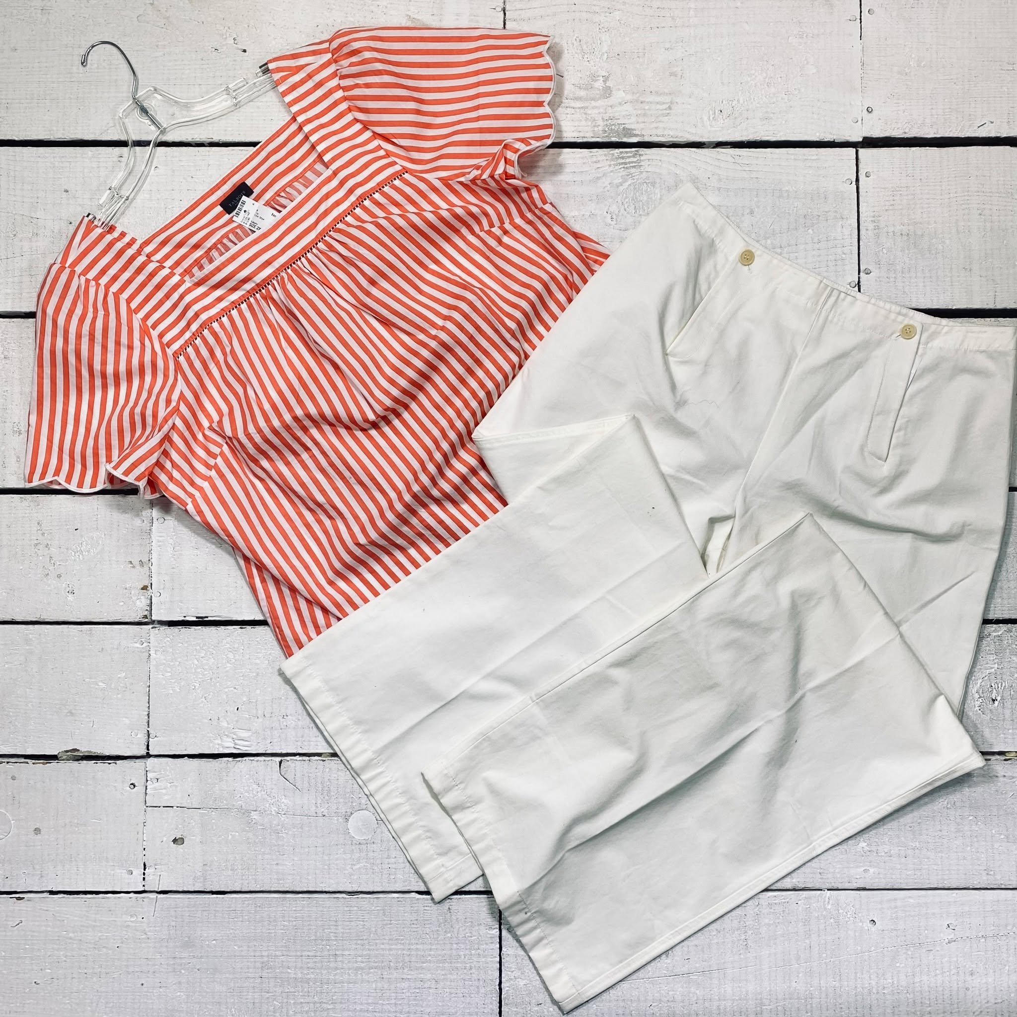 Talbots Top Size 2X, $12.95
Emanuel Ungaro Pants Size 16, $40.95