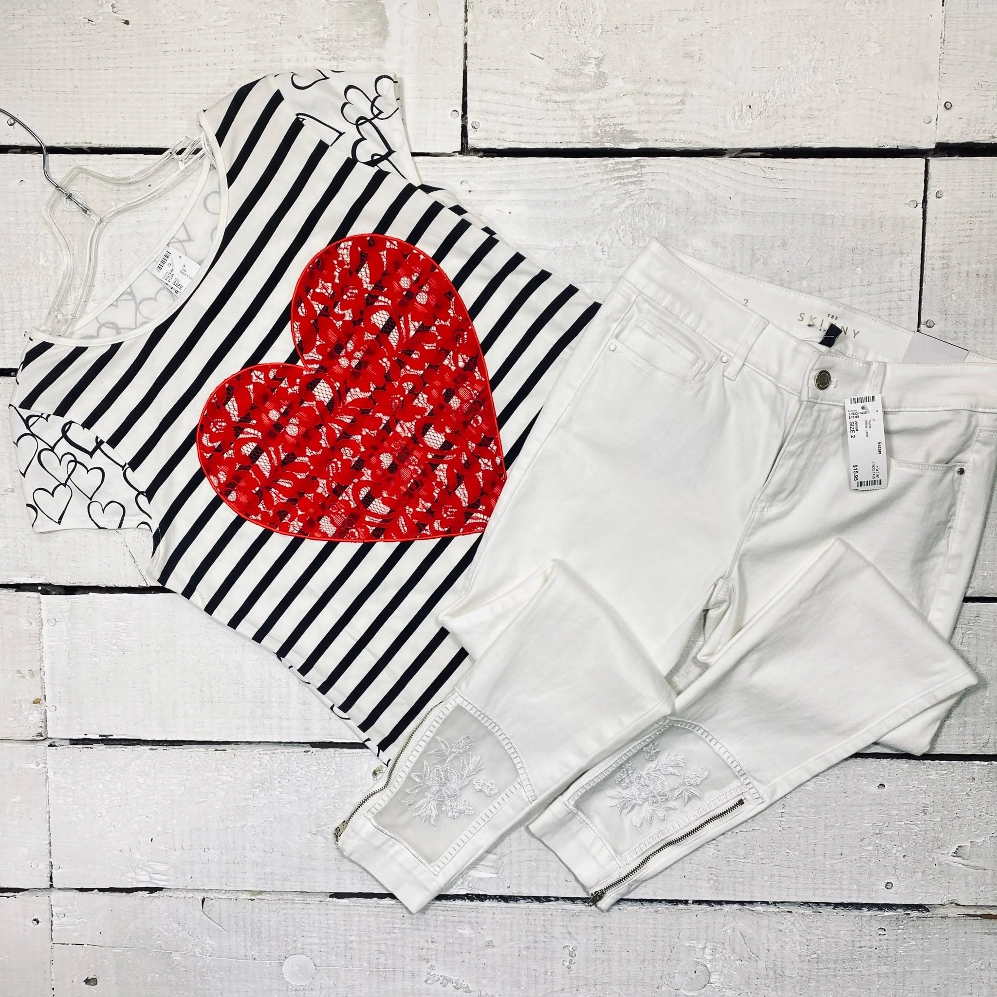Elle Top Size M, $12.95
WHBM Pants Size 2, $15.95