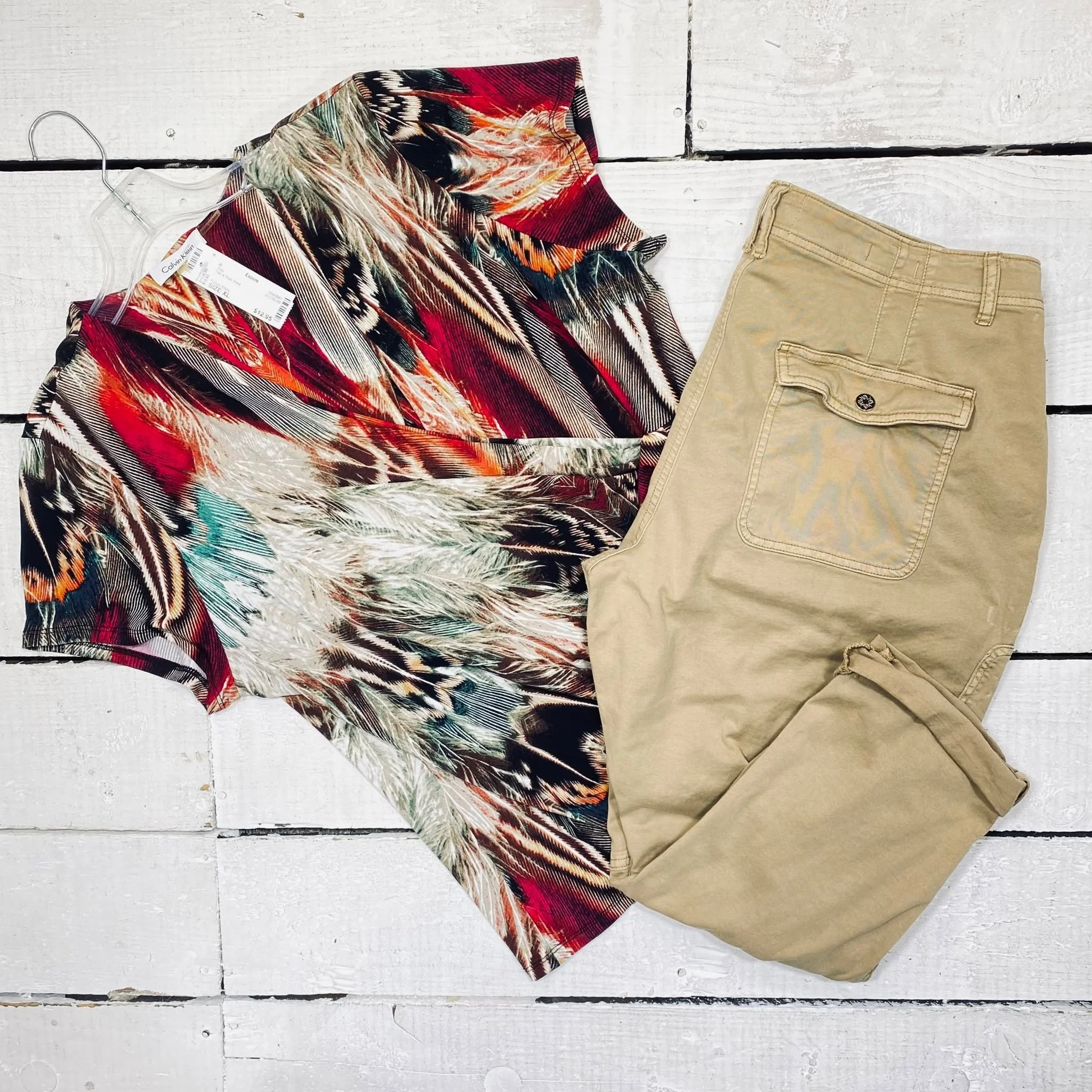 Calvin Klein Top Size XL, $12.95
WHBM Pants Size 16, $14.95