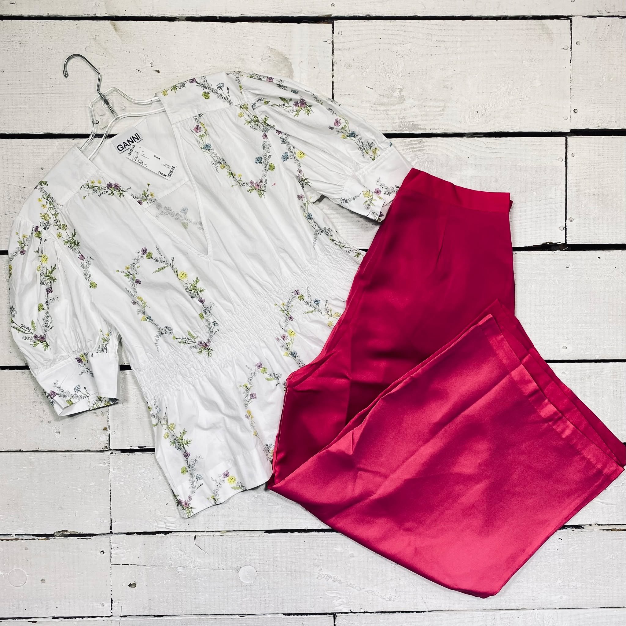 Ganni Top Size XL, $18.95
Spring + Mercer Pants Size 16, $20.95