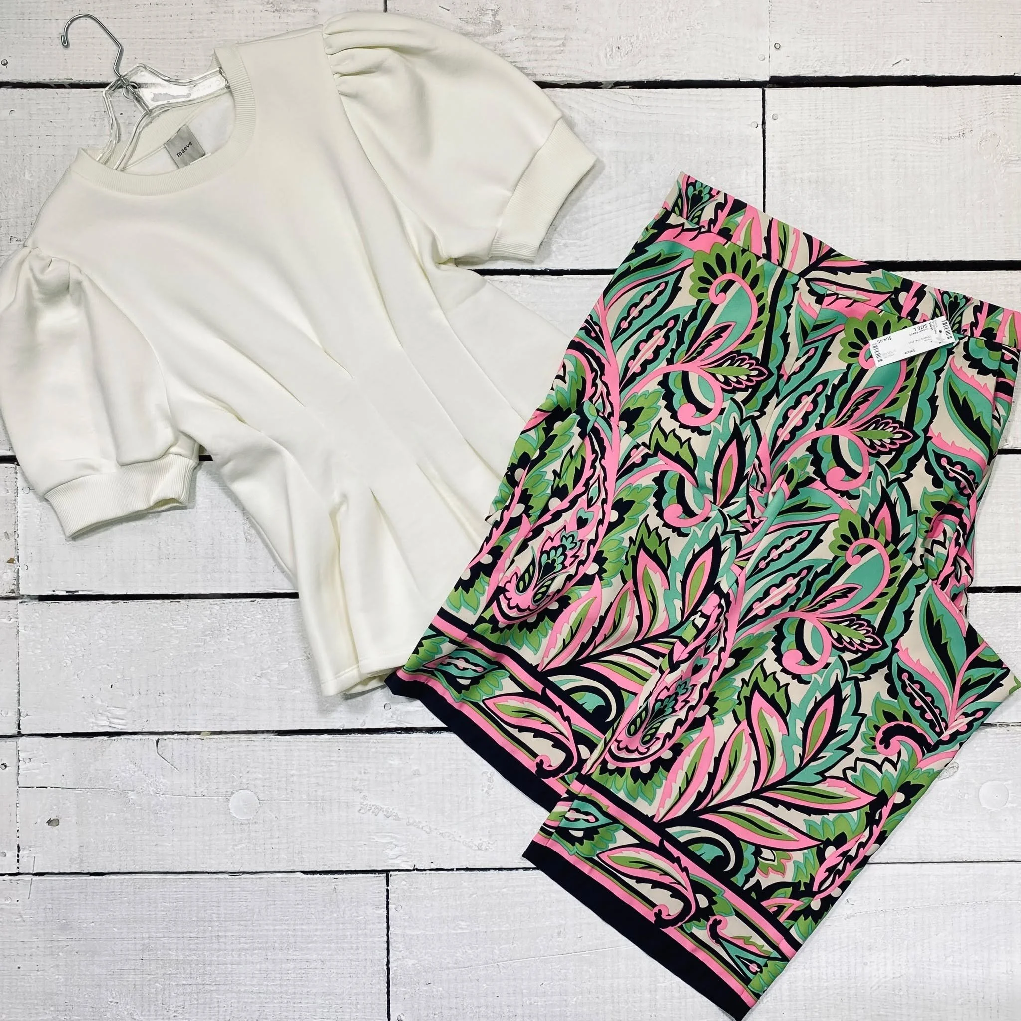 Maeve Top Size L, $20.95
Joseph Ribkoff Pants Size L, $64.95