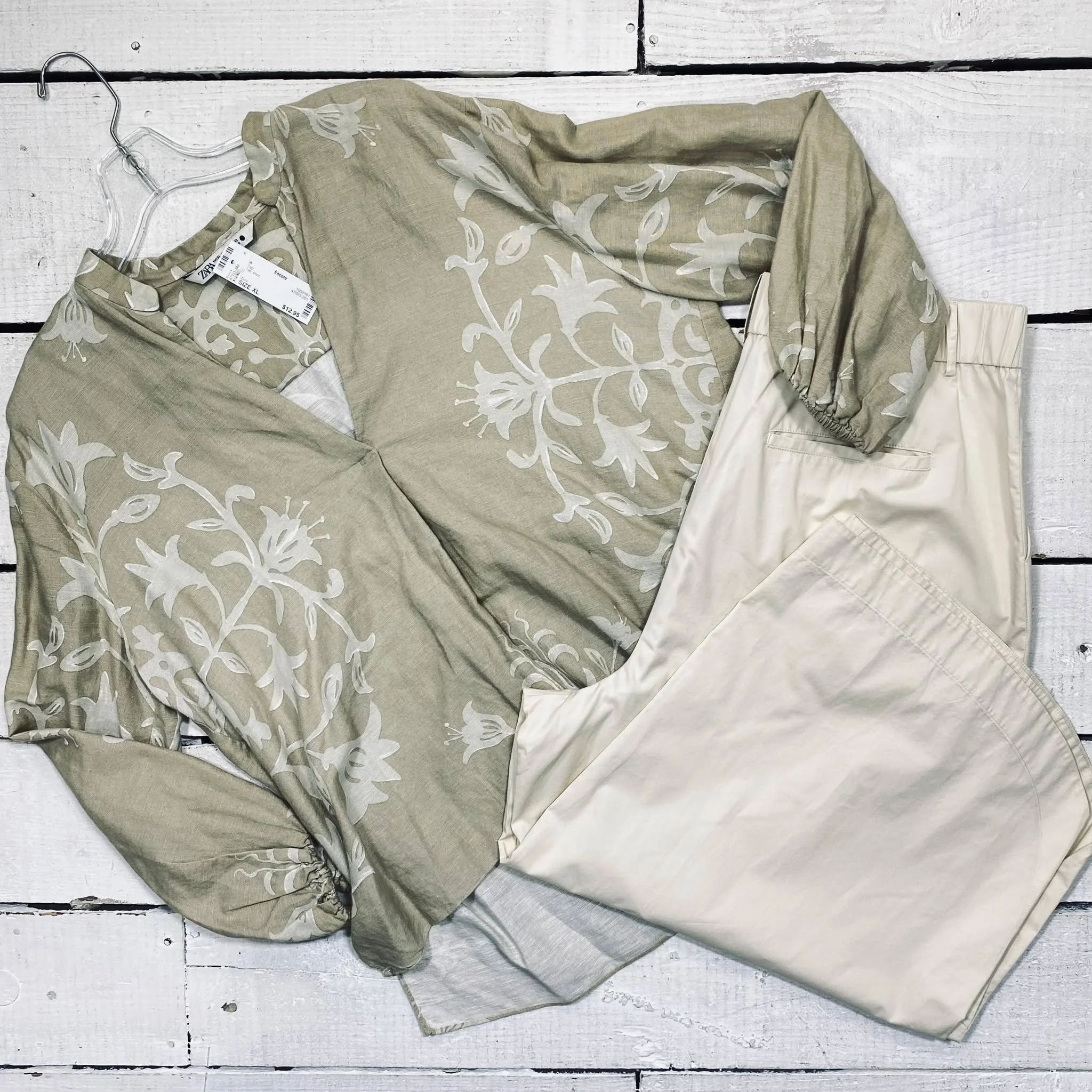 Zara Top Size XL, $12.95
Anthropologie Pants Size 14/16, $30.95