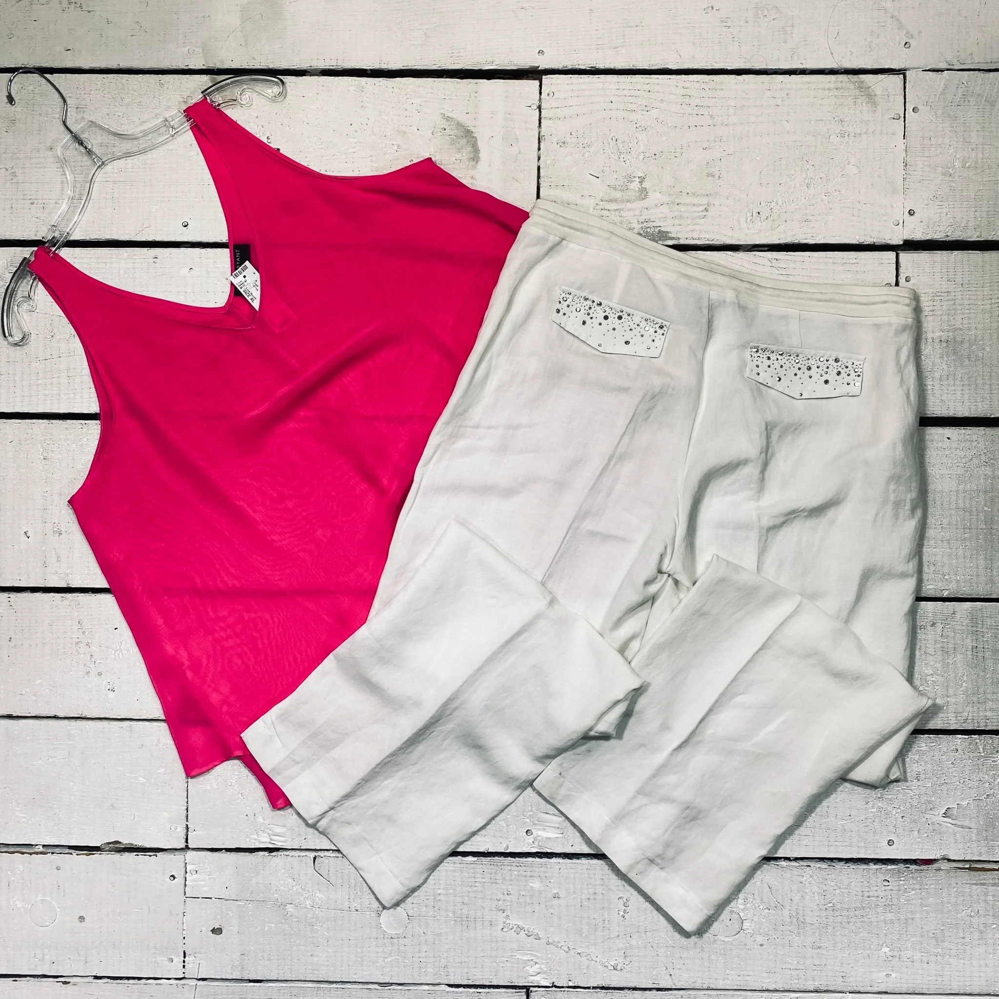 Lane Bryant Shell Size XL, $8.55
NY Collection Pants Size 14, $20.95